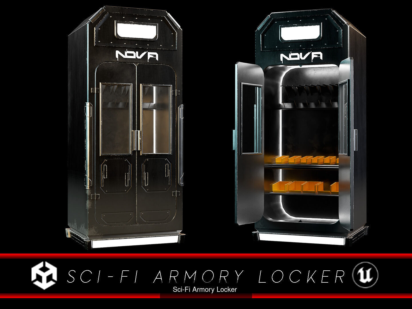 Sci-Fi Guns Locker 3D Model Collection_25