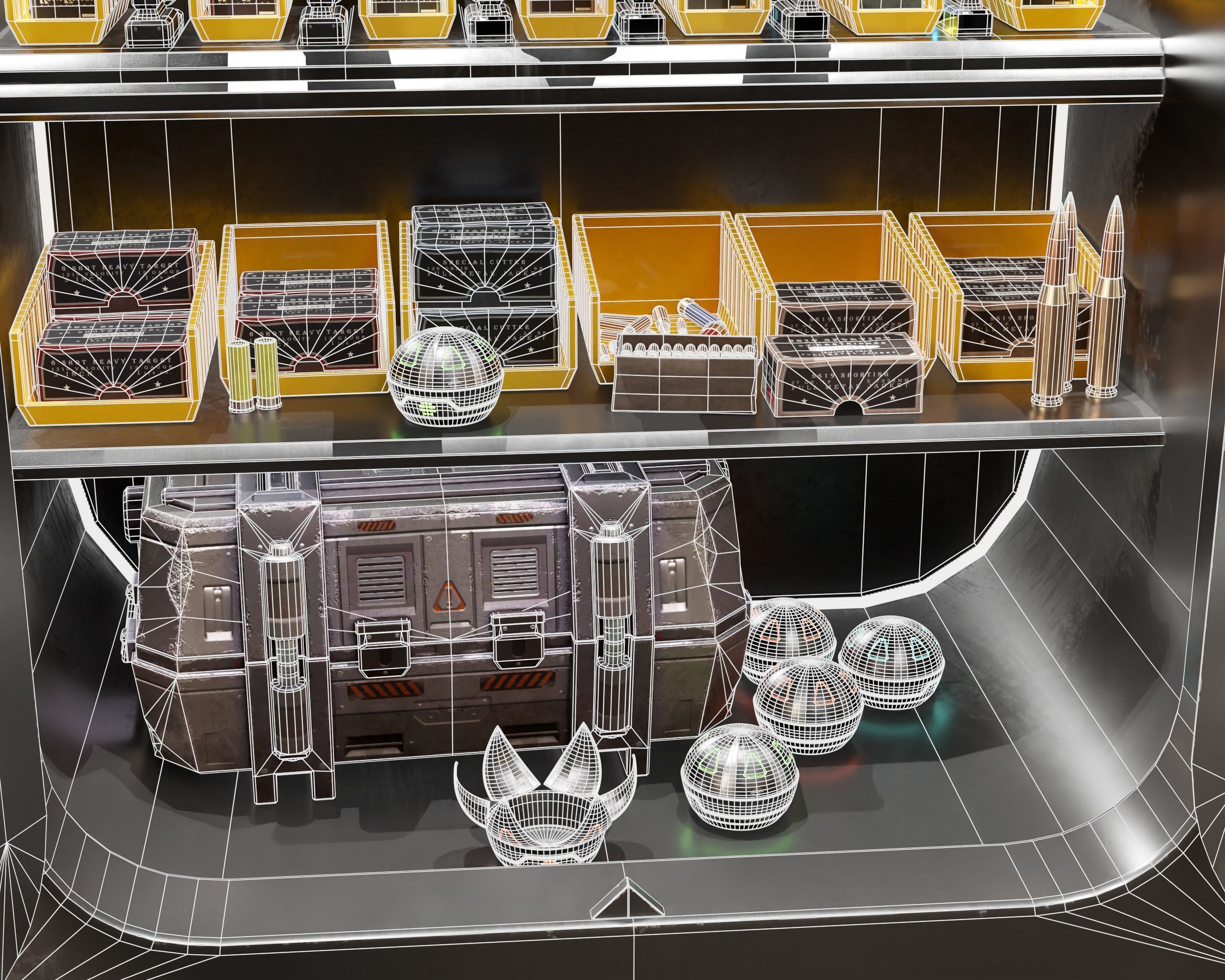 Sci-Fi Guns Locker 3D Model Collection_22