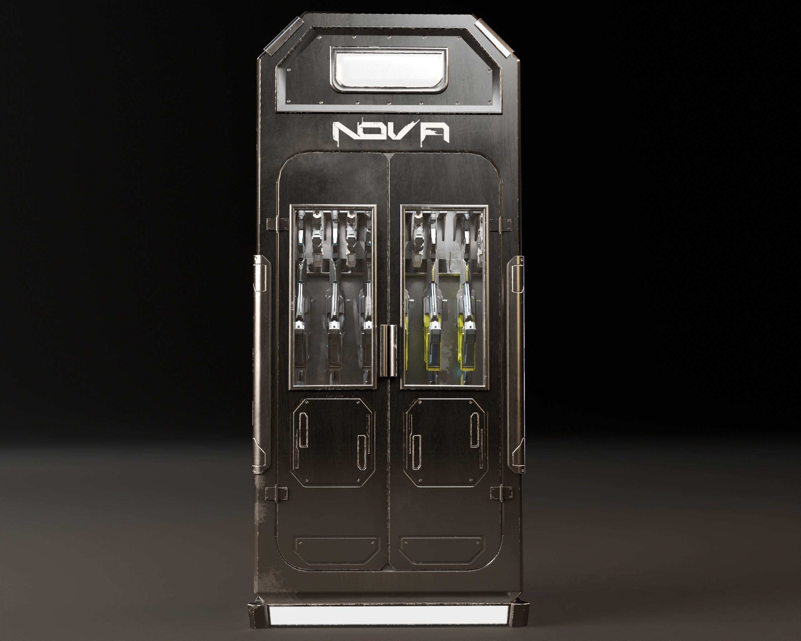 Sci-Fi Guns Locker 3D Model Collection_31