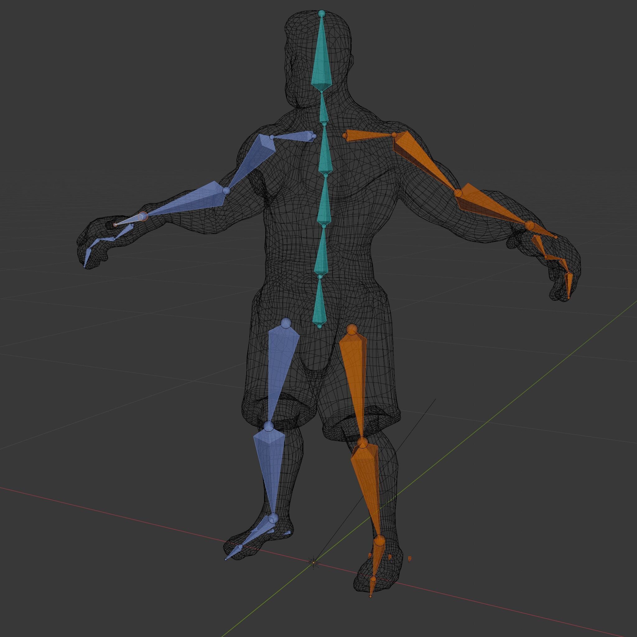 Boxer Warrior Character Rigged and Animated D Model Low-poly 3D model_6
