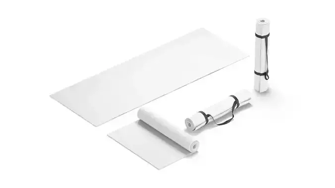 Unfolded and Rolled 4 Types Yoga Mat - for tourism sports 3D model