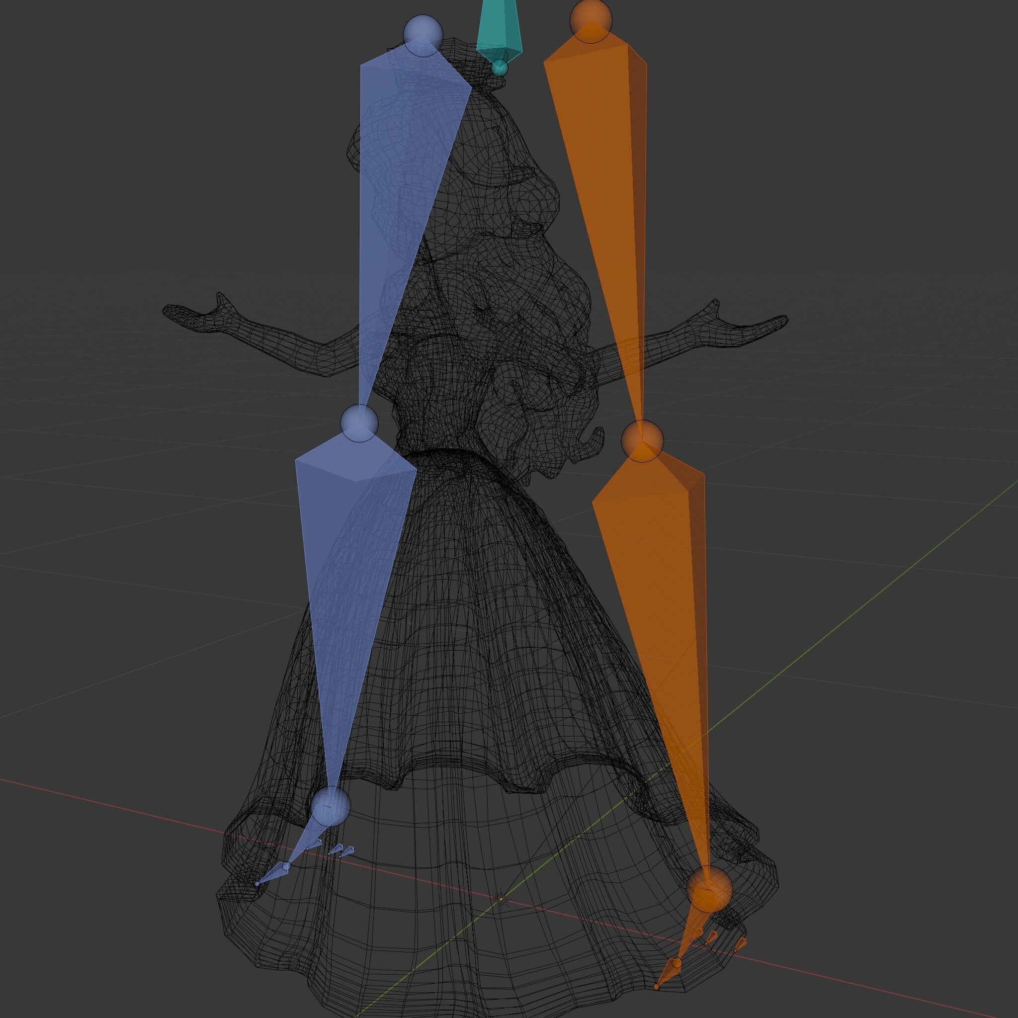 Elegant RedHaired Princess Character  Rigged and Animated Low-poly 3D model_6