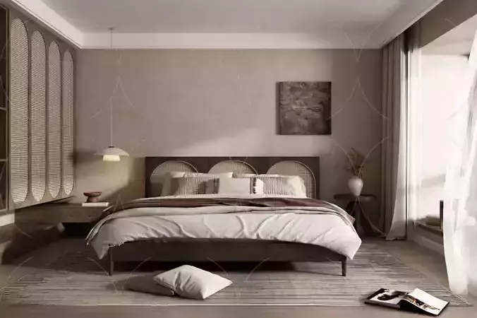  WABI SABI STYLE 3D MODELS BEDROOM 0024