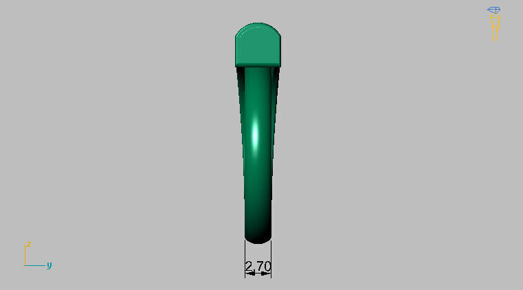 Carre Ring 3D print model_12