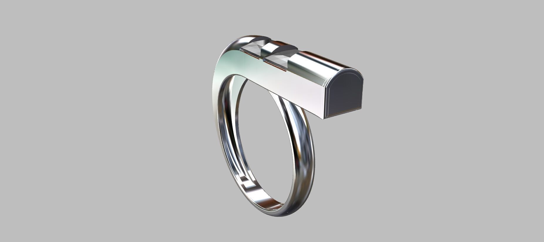 Carre Ring 3D print model_6