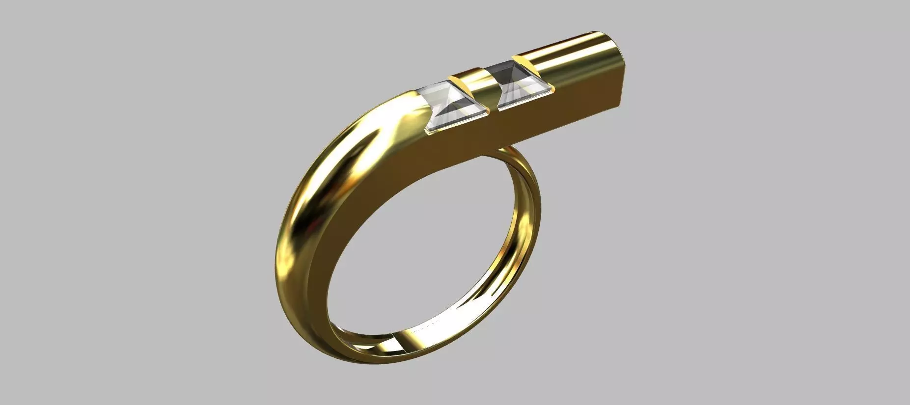Carre Ring 3D print model_0
