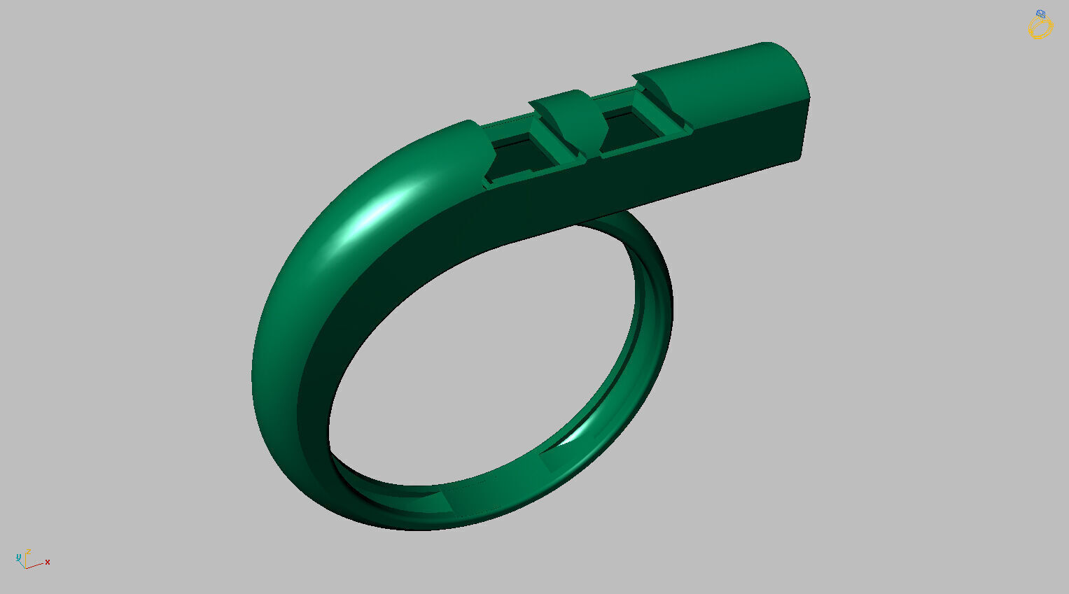 Carre Ring 3D print model_13