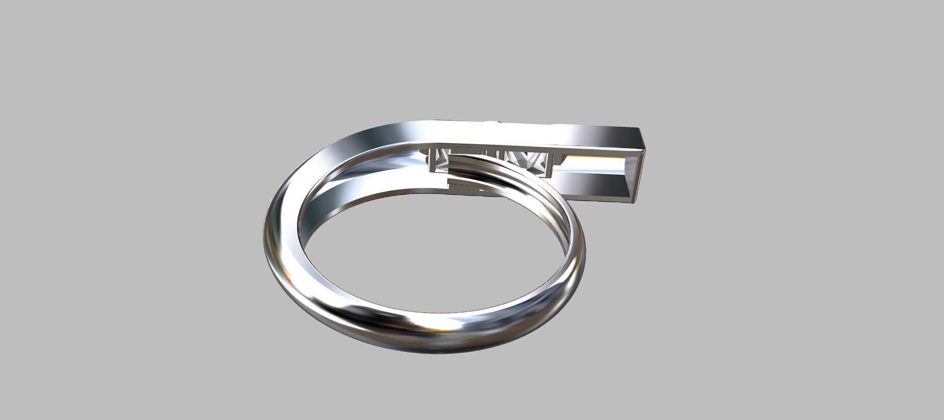 Carre Ring 3D print model_5