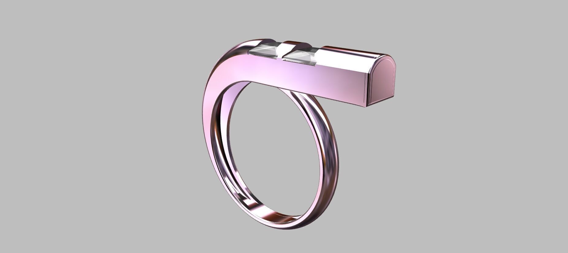 Carre Ring 3D print model_9