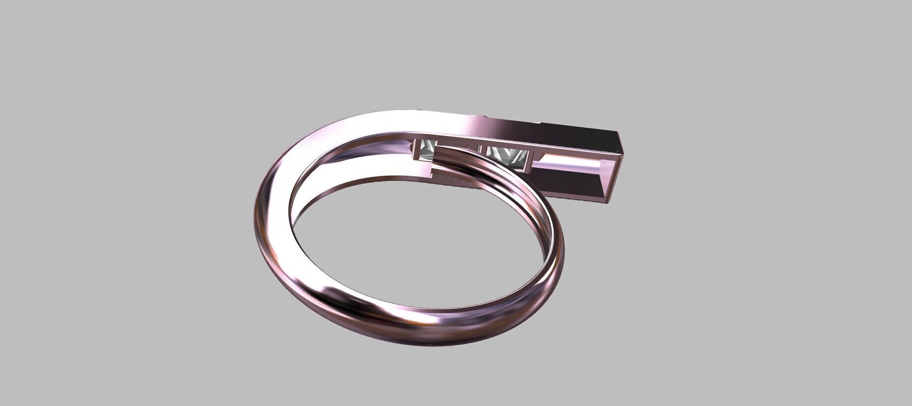 Carre Ring 3D print model_8