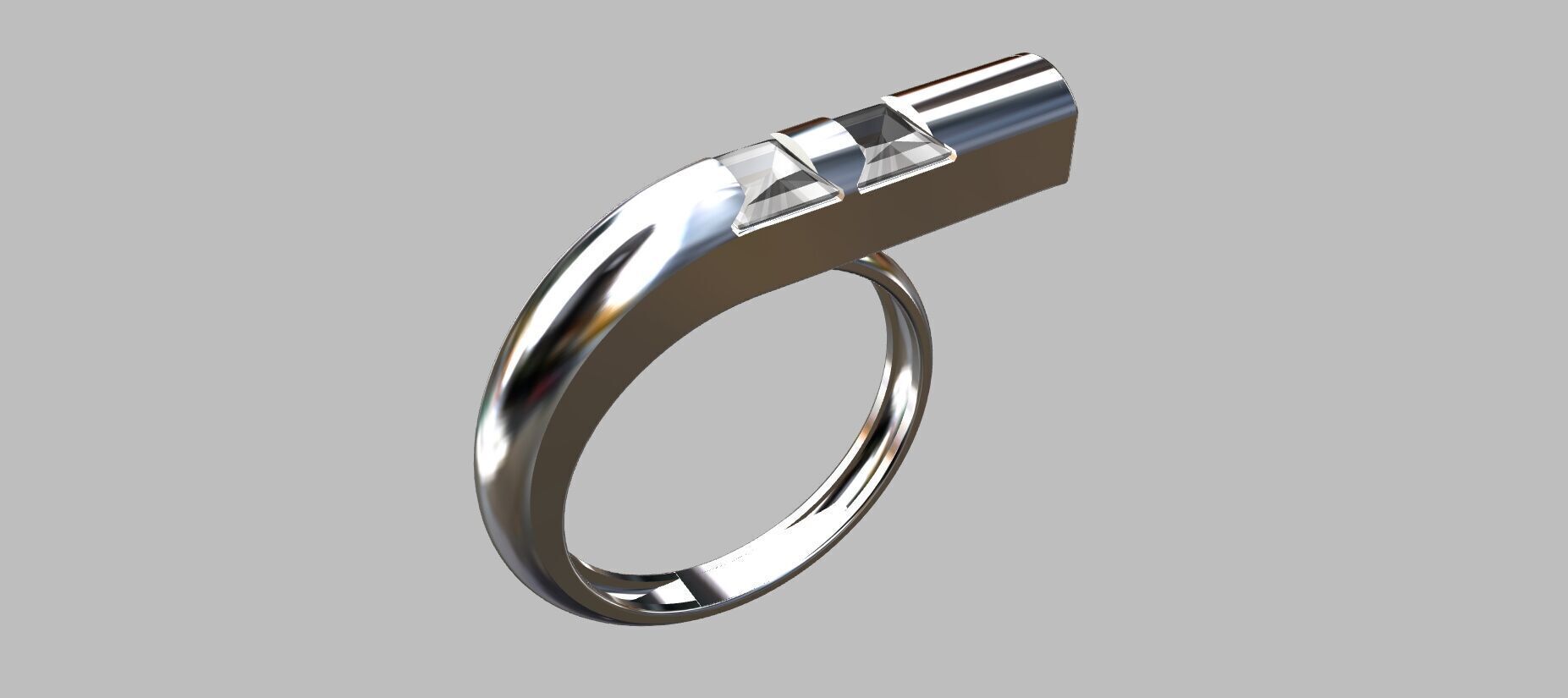 Carre Ring 3D print model_4