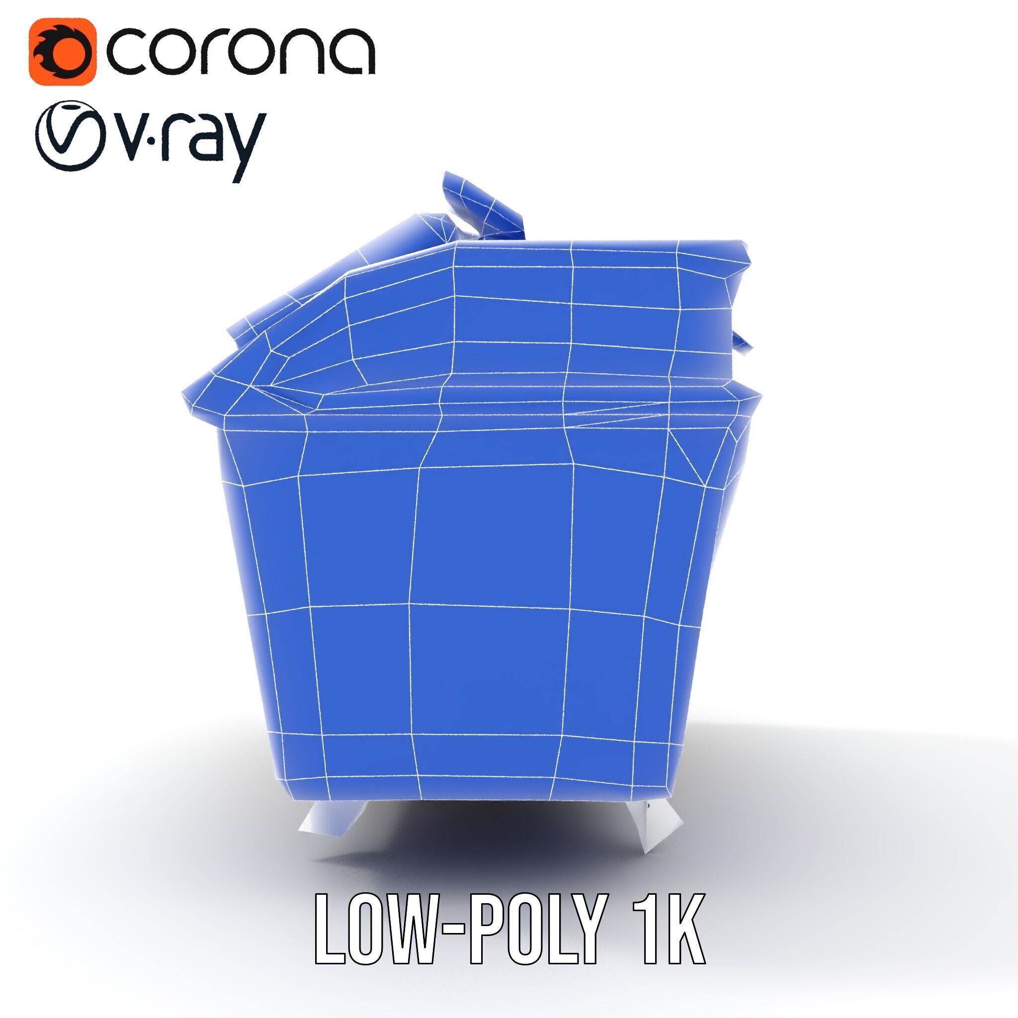 Industrial Dumpster with Debris Model Pack Low-poly 3D model_31