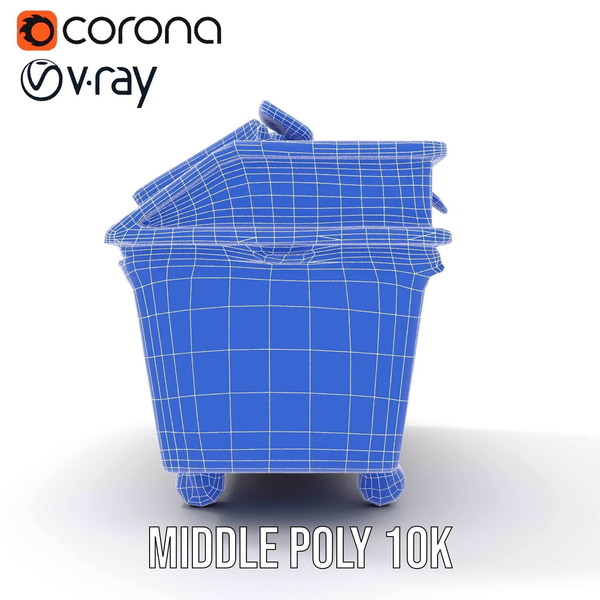 Industrial Dumpster with Debris Model Pack Low-poly 3D model_30