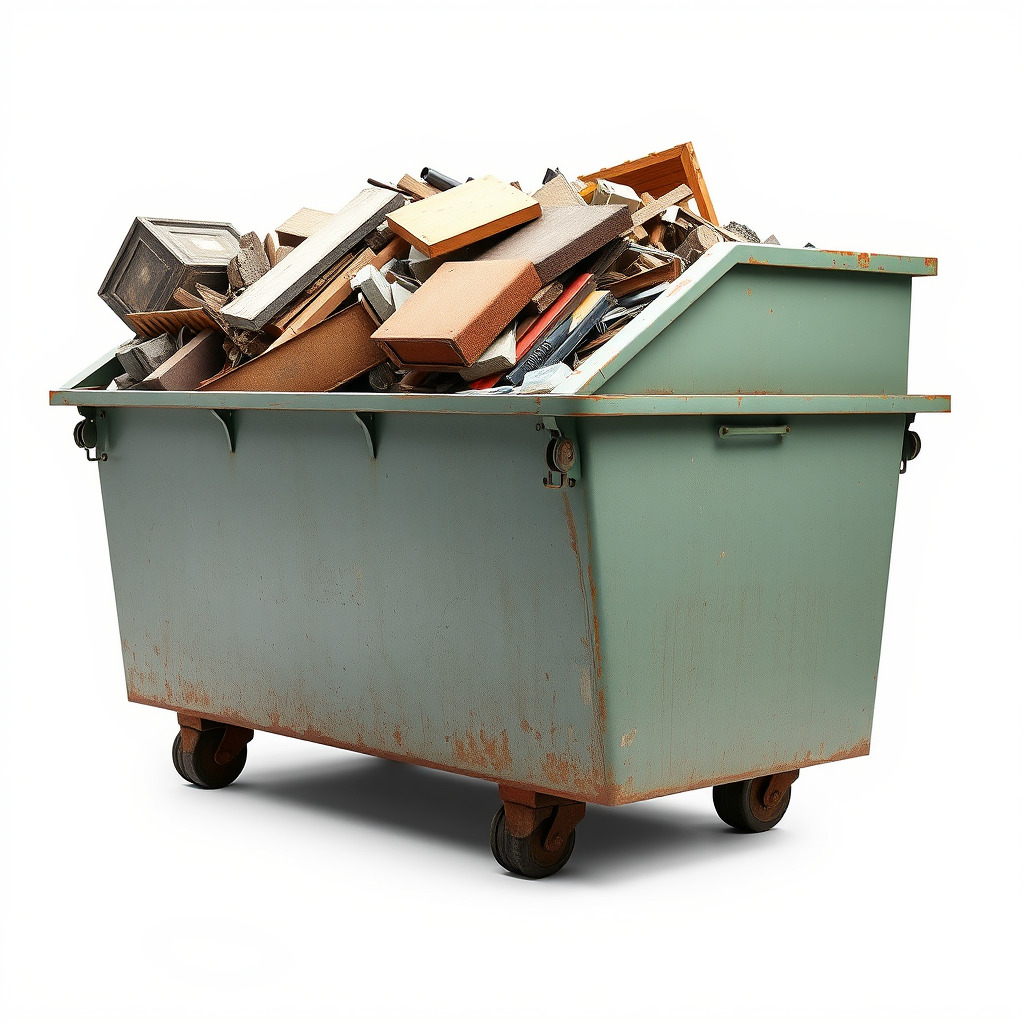 Industrial Dumpster with Debris Model Pack Low-poly 3D model_2