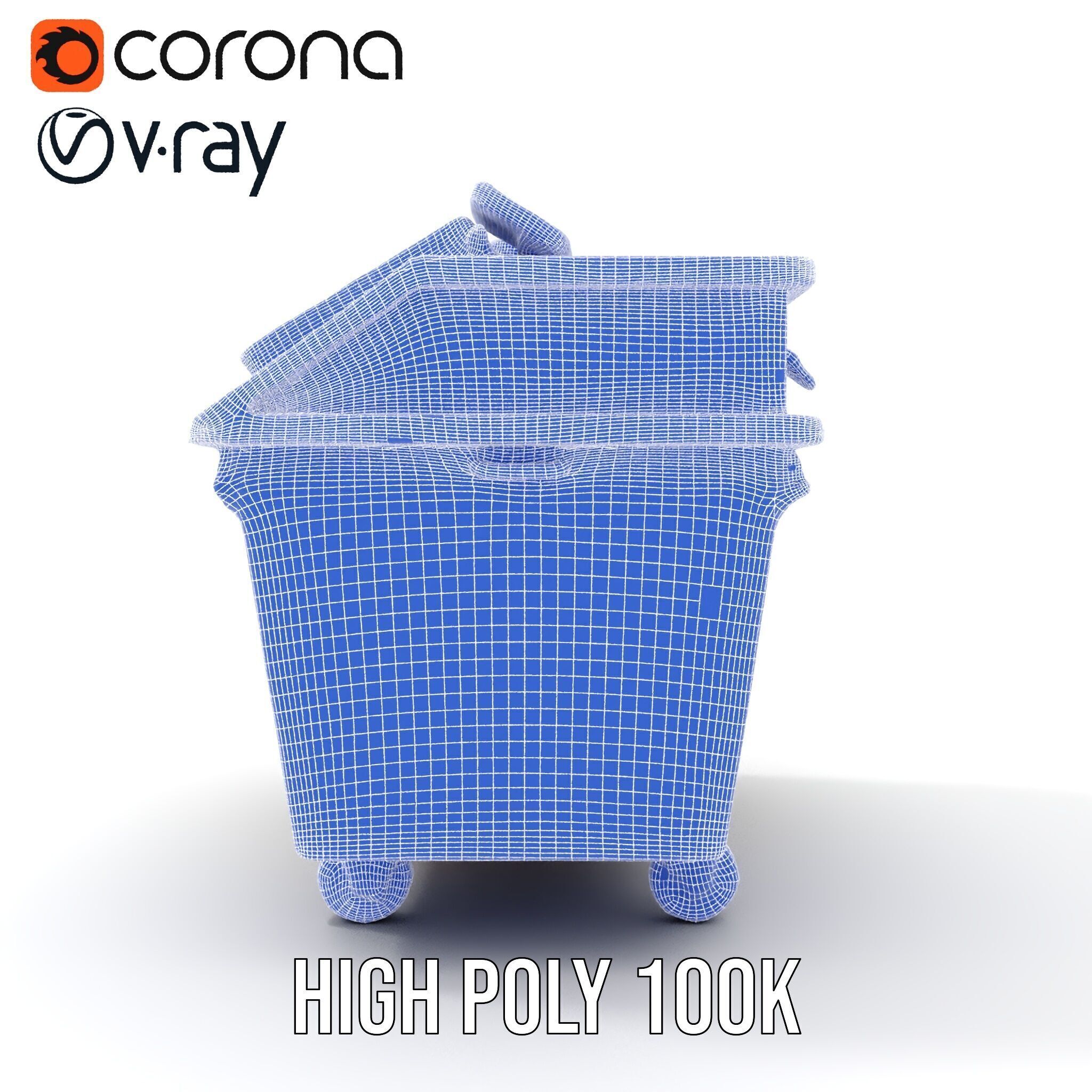 Industrial Dumpster with Debris Model Pack Low-poly 3D model_36