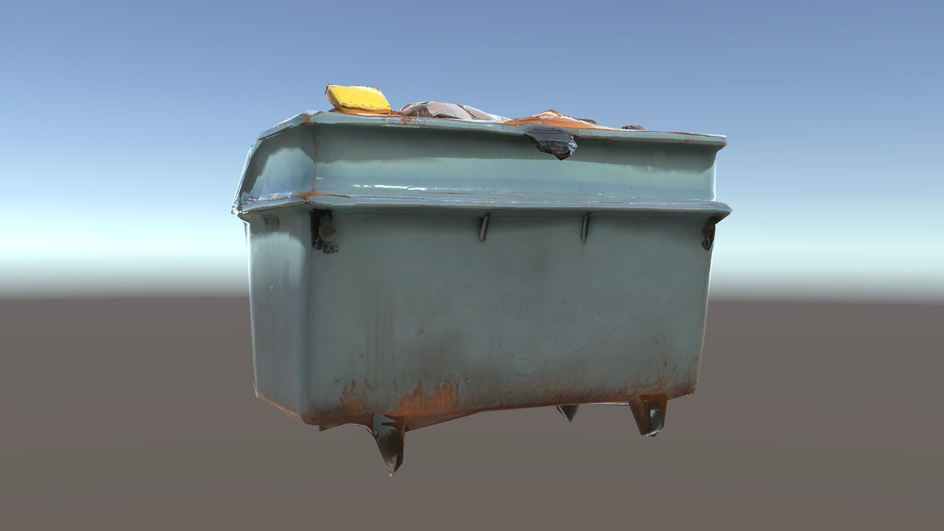Industrial Dumpster with Debris Model Pack Low-poly 3D model_34