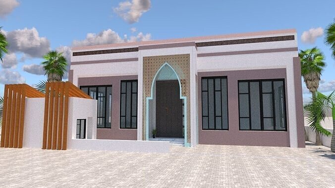 Modern Residential House A76 With Facade Details DWG SketchUp  3D model