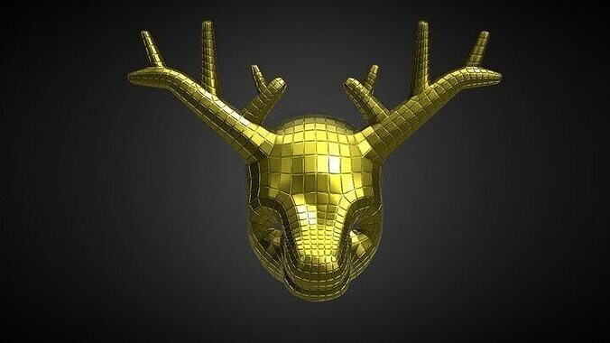 SQUID GAME MASK - VIP DEER Low-poly 3D model