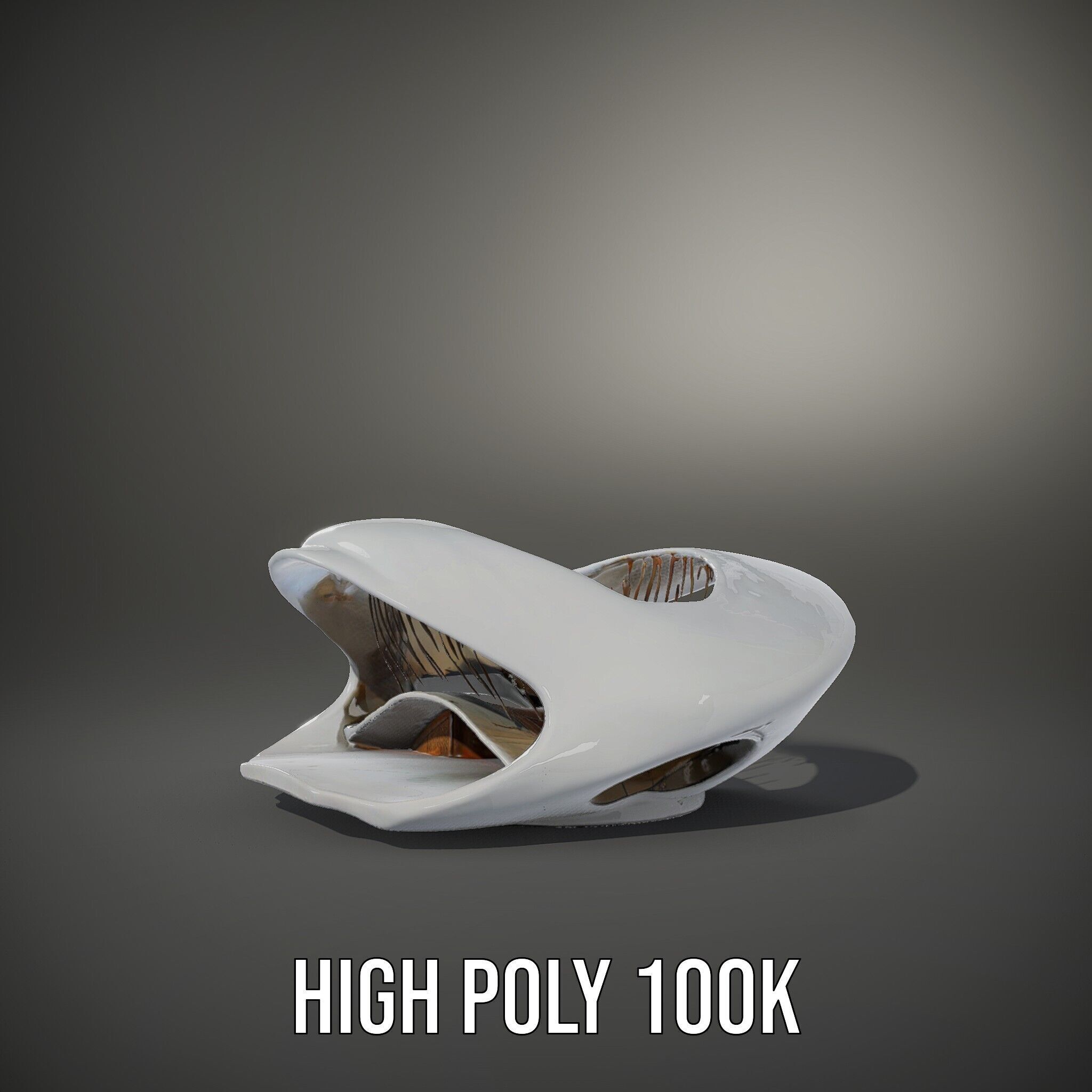 Futuristic Architectural Model Pack  Curved Structure Design Low-poly 3D model_11