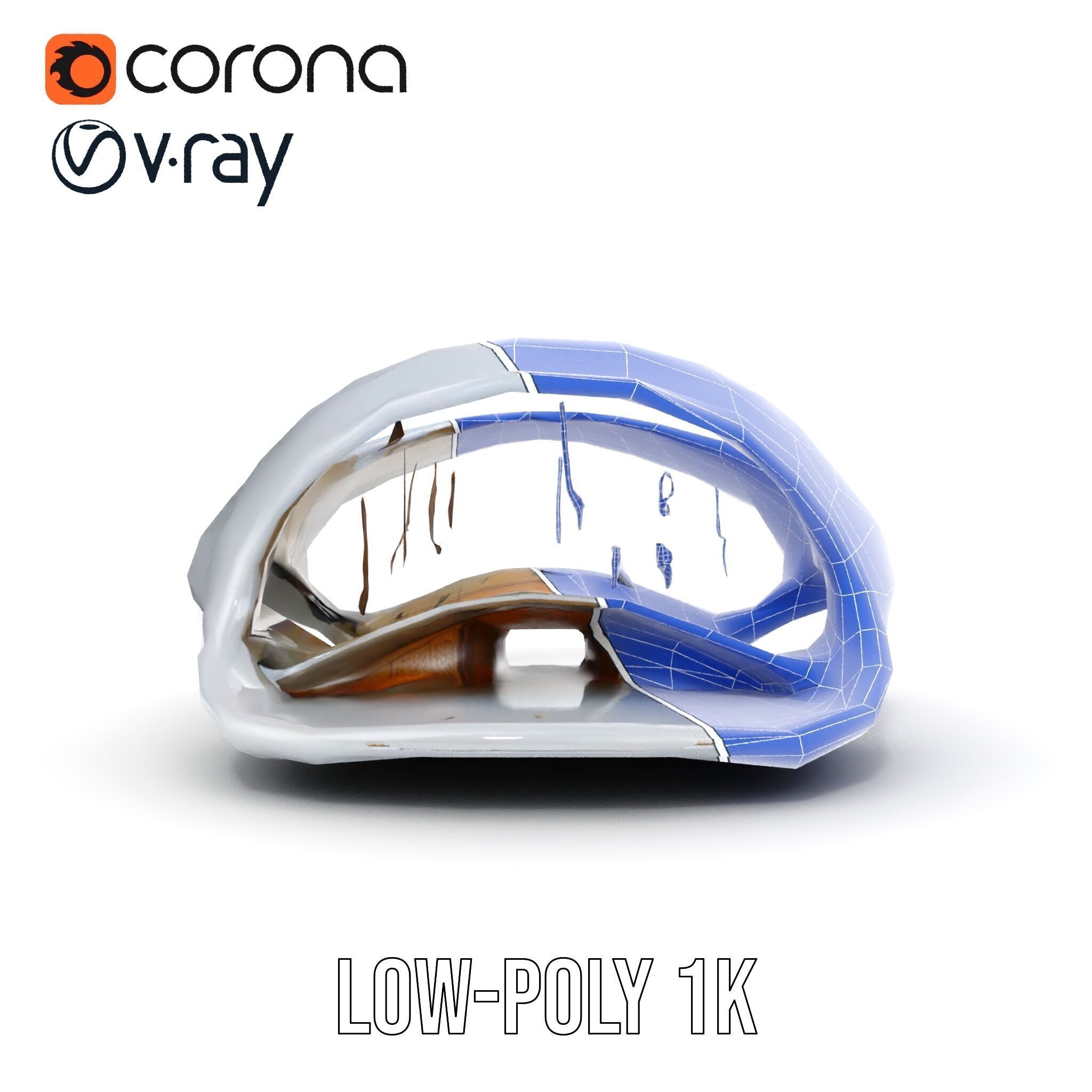 Futuristic Architectural Model Pack  Curved Structure Design Low-poly 3D model_31