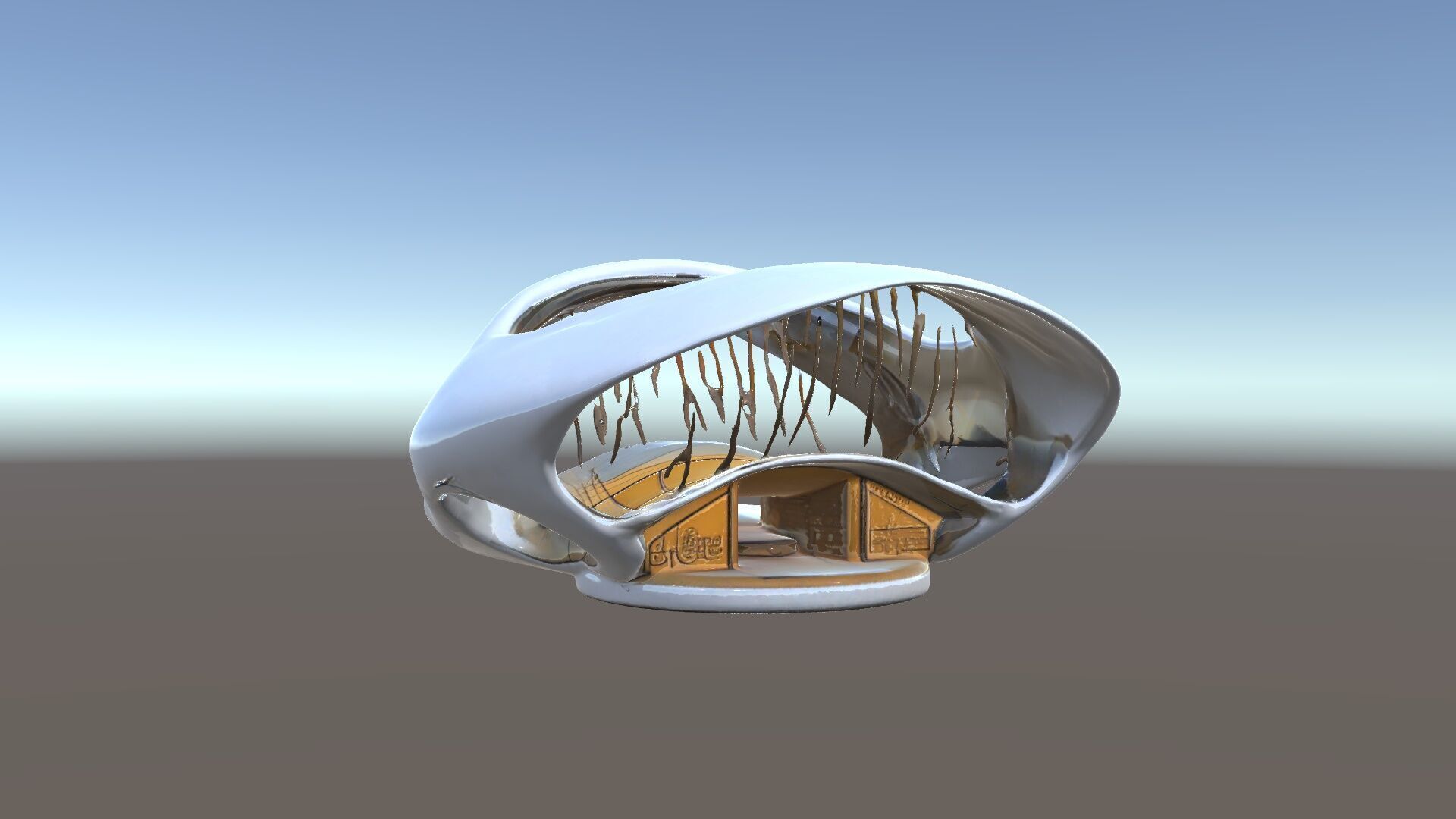 Futuristic Architectural Model Pack  Curved Structure Design Low-poly 3D model_5