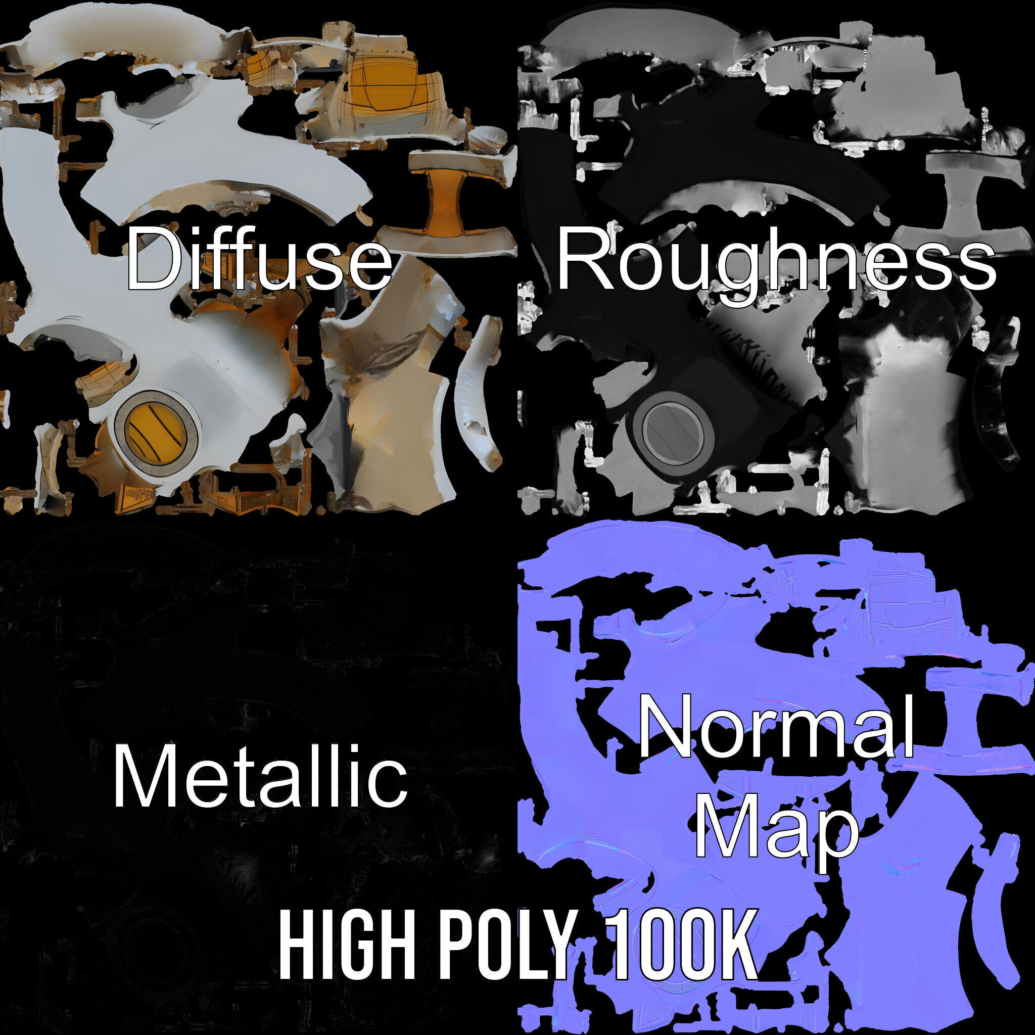 Futuristic Architectural Model Pack  Curved Structure Design Low-poly 3D model_3