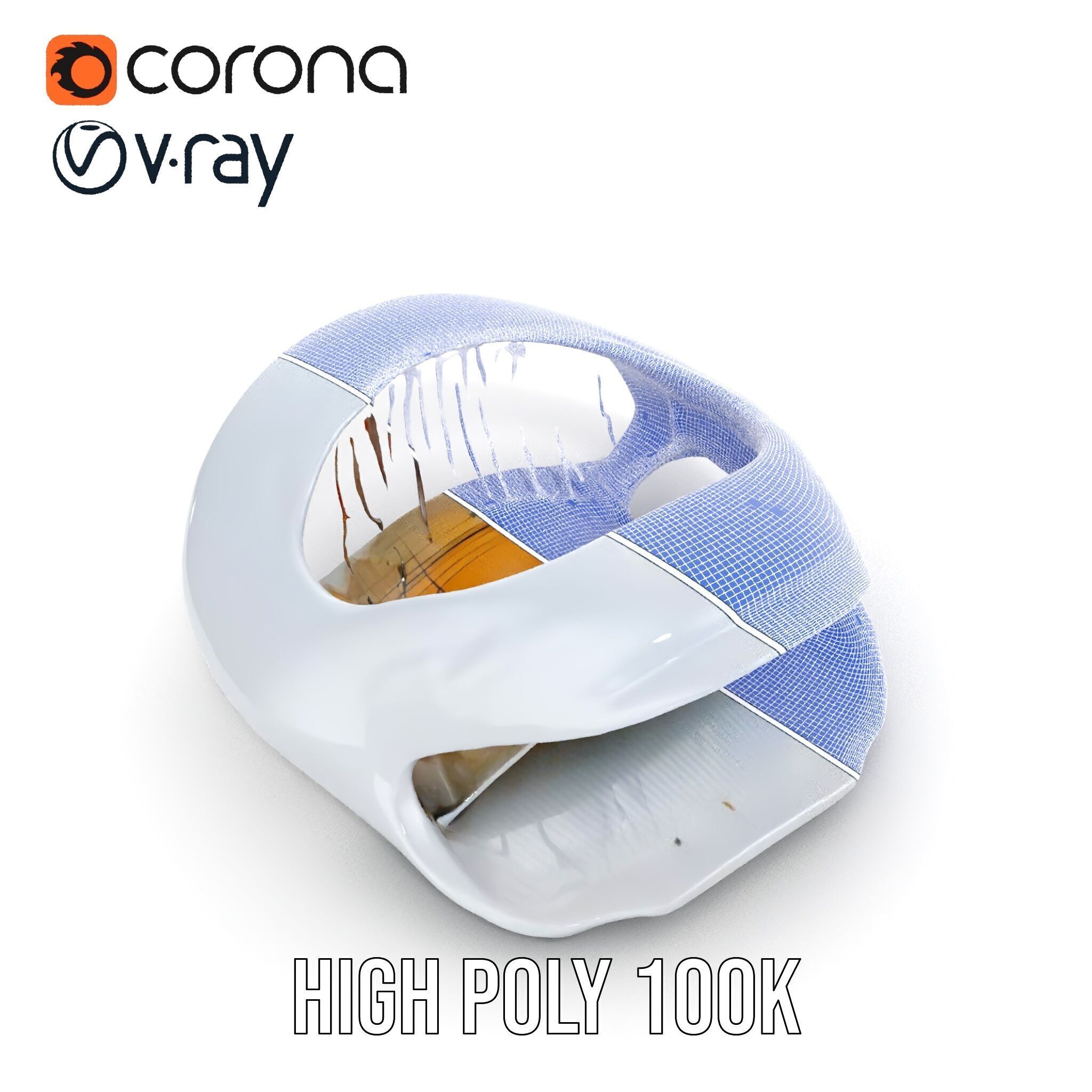 Futuristic Architectural Model Pack  Curved Structure Design Low-poly 3D model_36