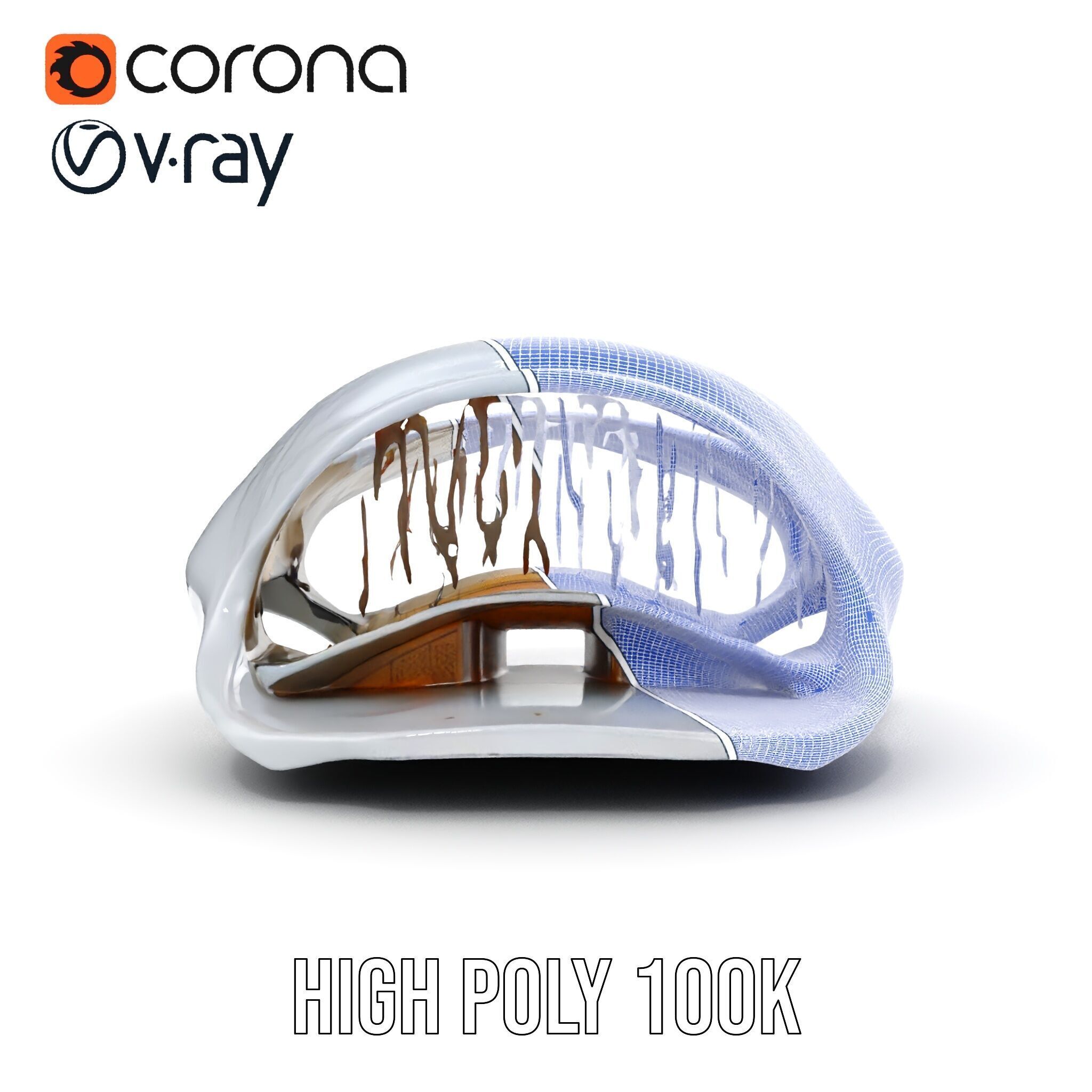 Futuristic Architectural Model Pack  Curved Structure Design Low-poly 3D model_37