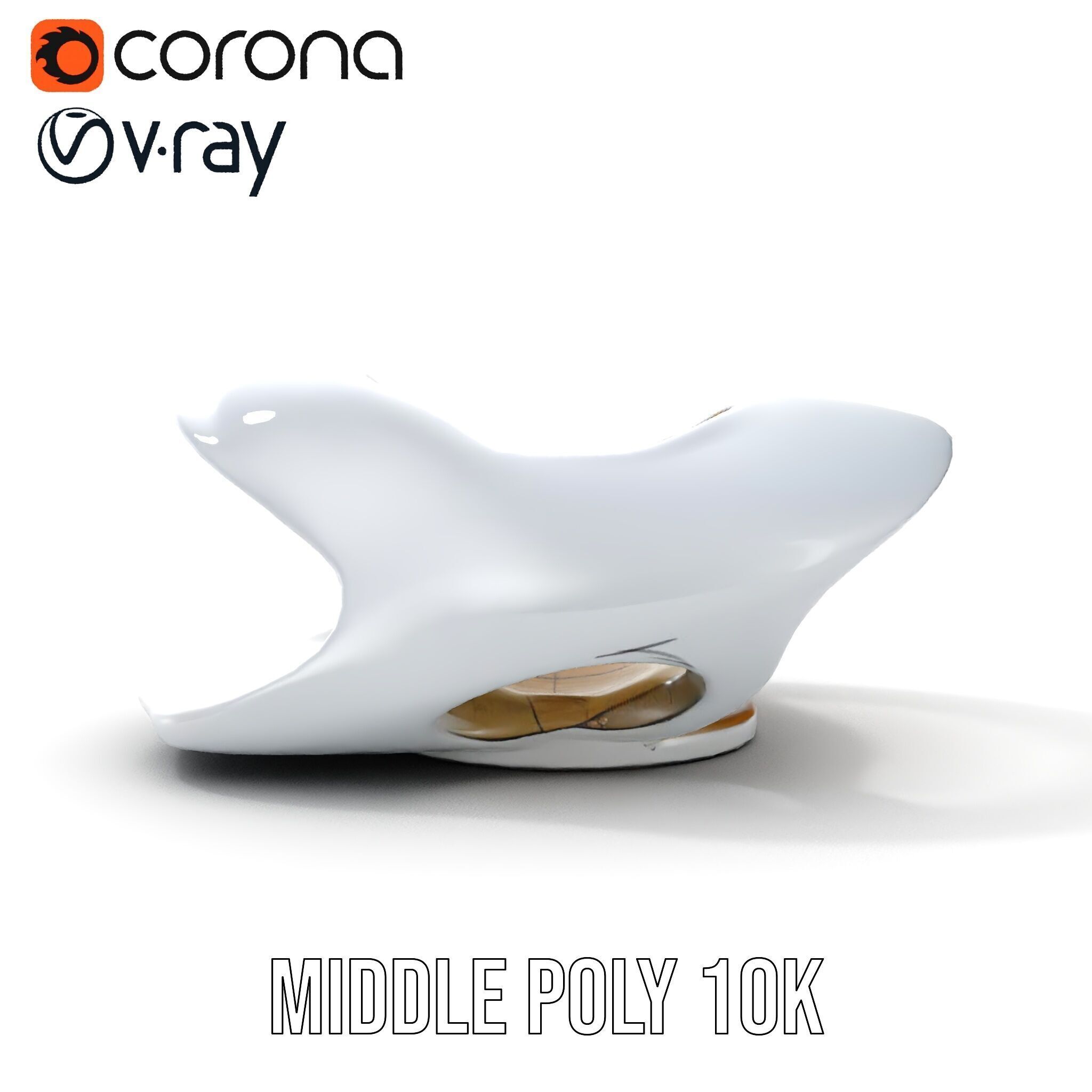 Futuristic Architectural Model Pack  Curved Structure Design Low-poly 3D model_12