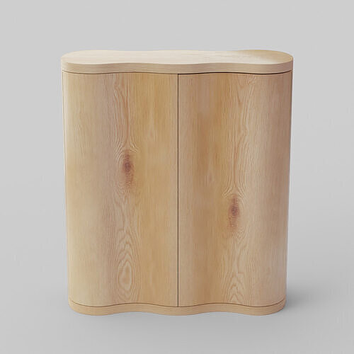 Winslow Oak Wood Bar Cabine by Jake Arnold 3D model