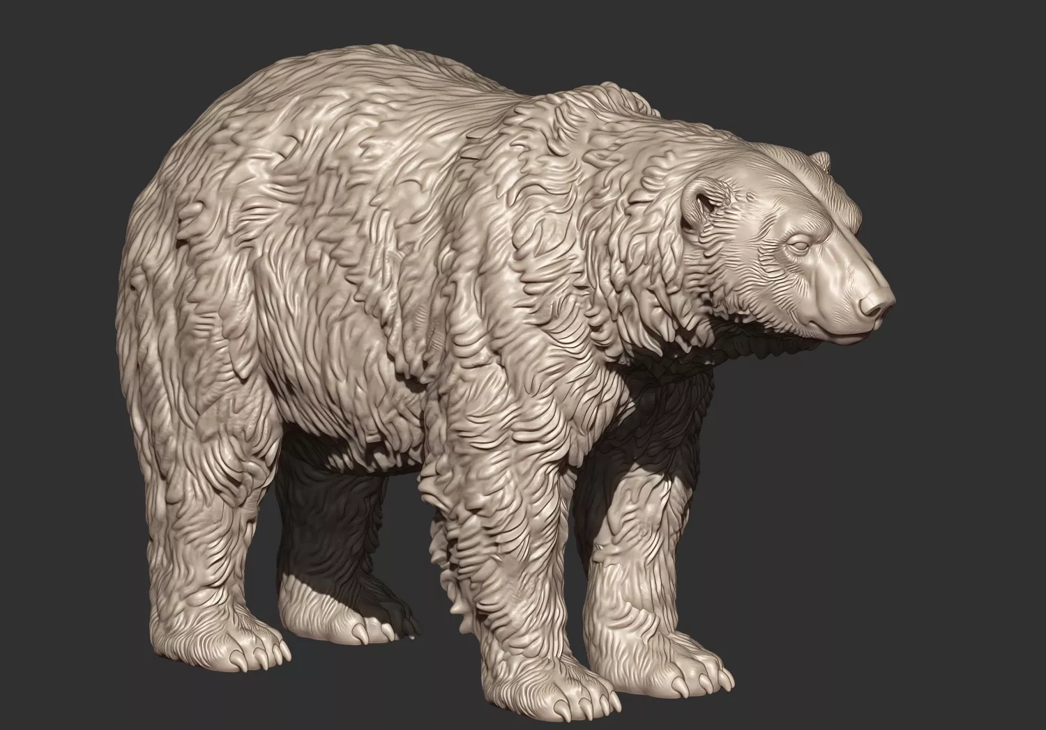 Polar Bear sculpture stl 3d printable model 3D print model
