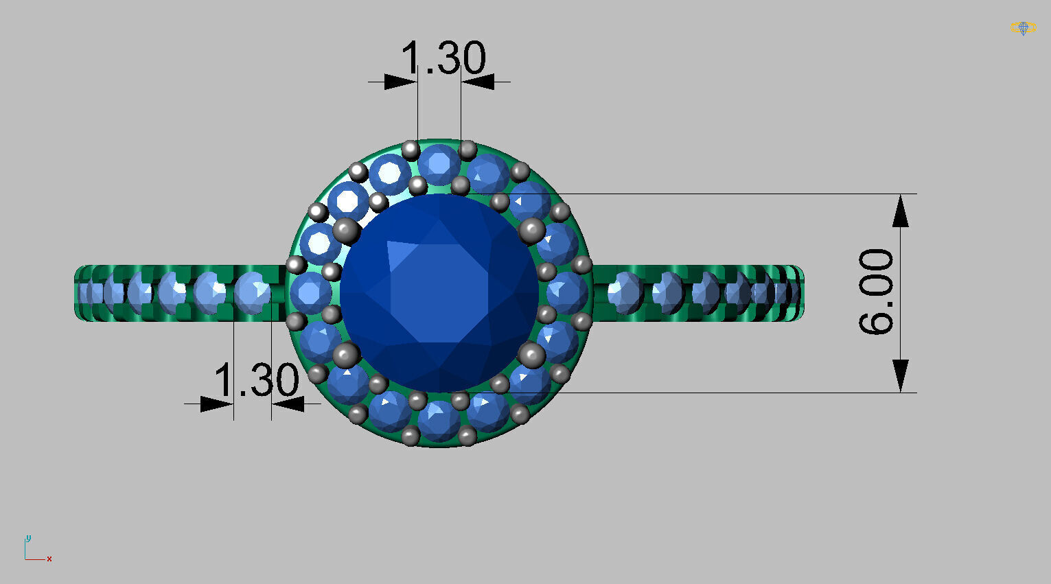 Diamond Ring 3D print model_11