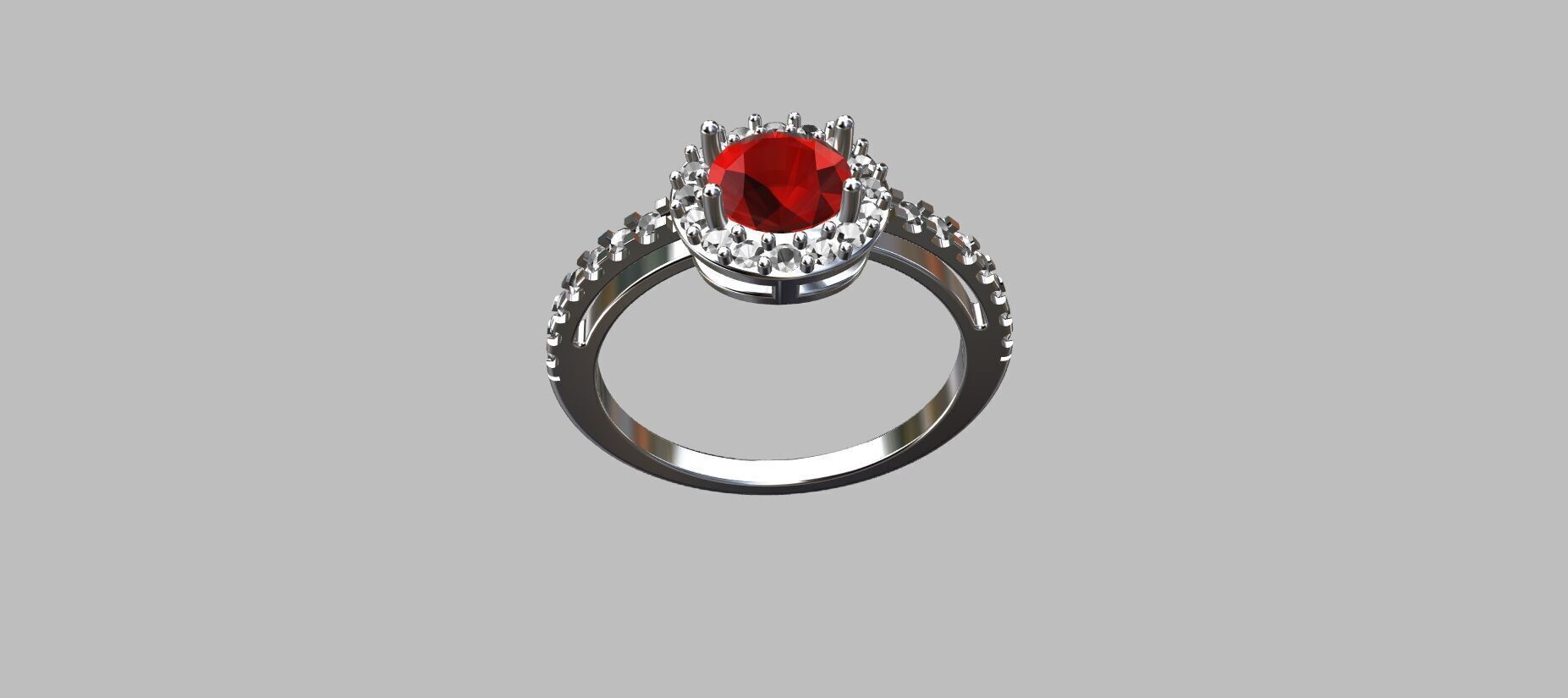 Diamond Ring 3D print model_6