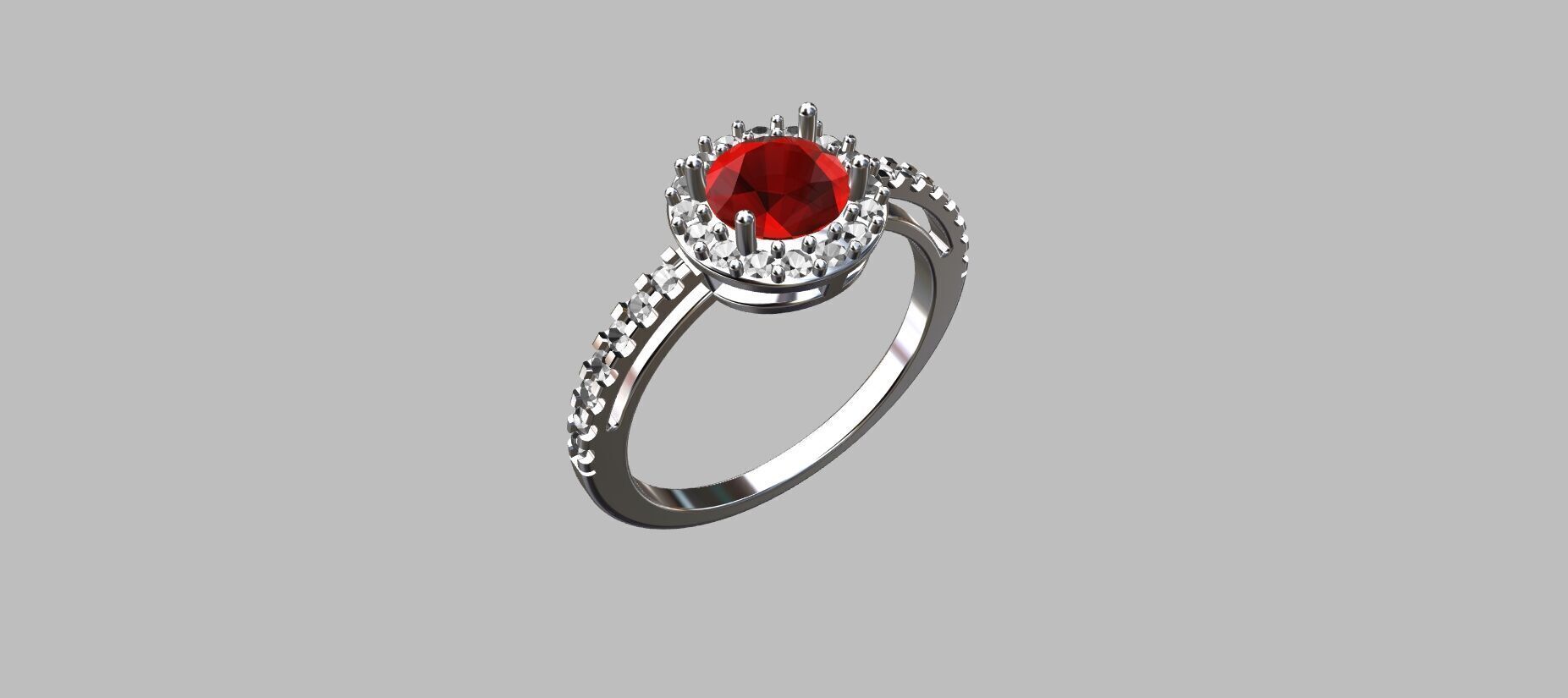 Diamond Ring 3D print model_4