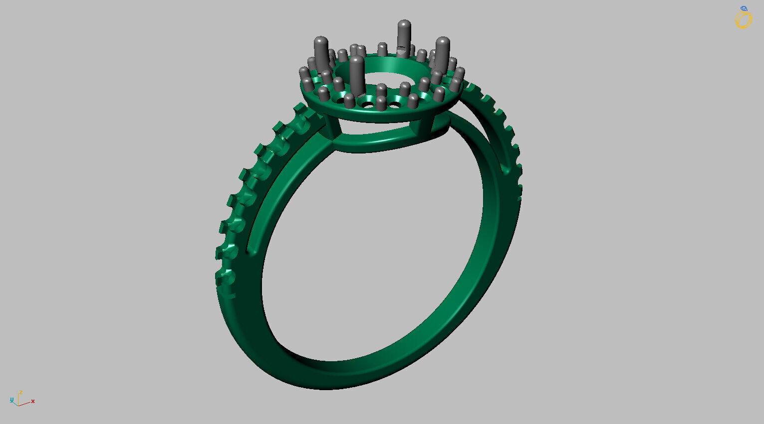 Diamond Ring 3D print model_13