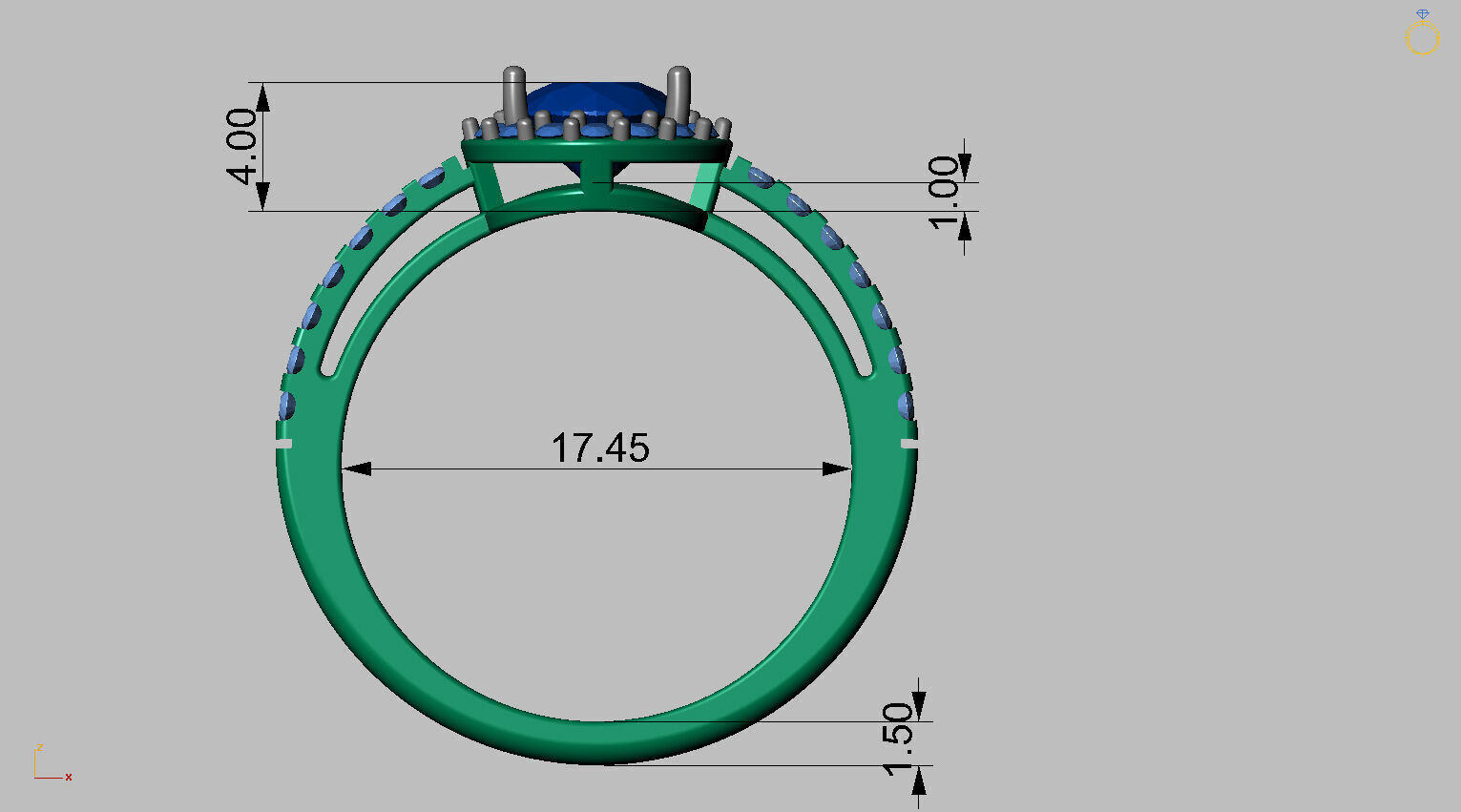 Diamond Ring 3D print model_10