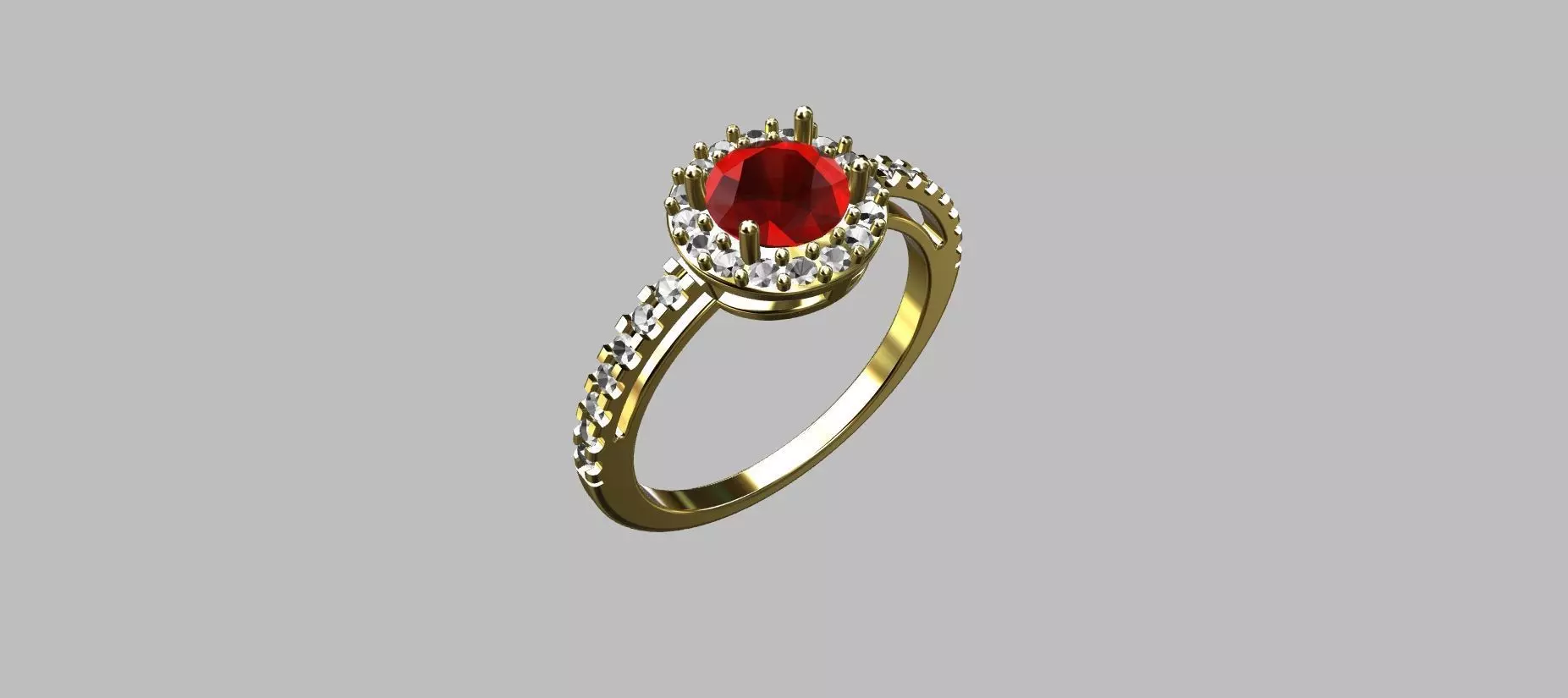 Diamond Ring 3D print model_0