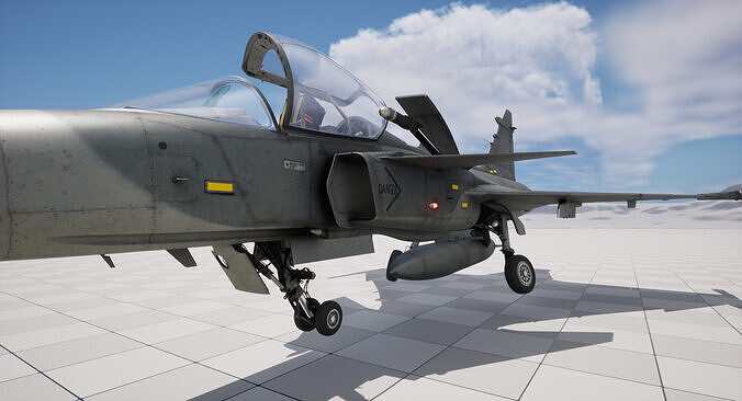 Rigged JAS-39 Gripen Fighter 3D model