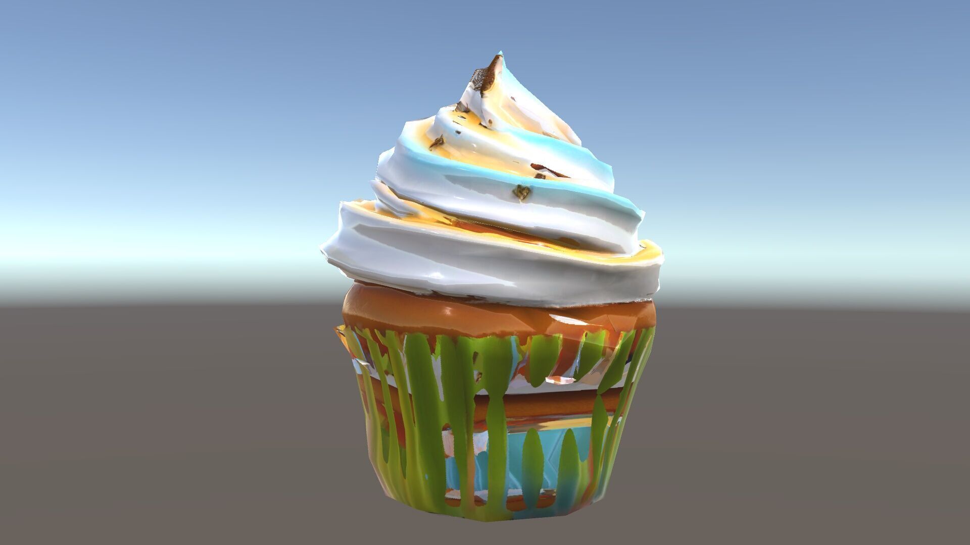 Colorful Cupcake with Star Topper Model Pack Low-poly 3D model_34