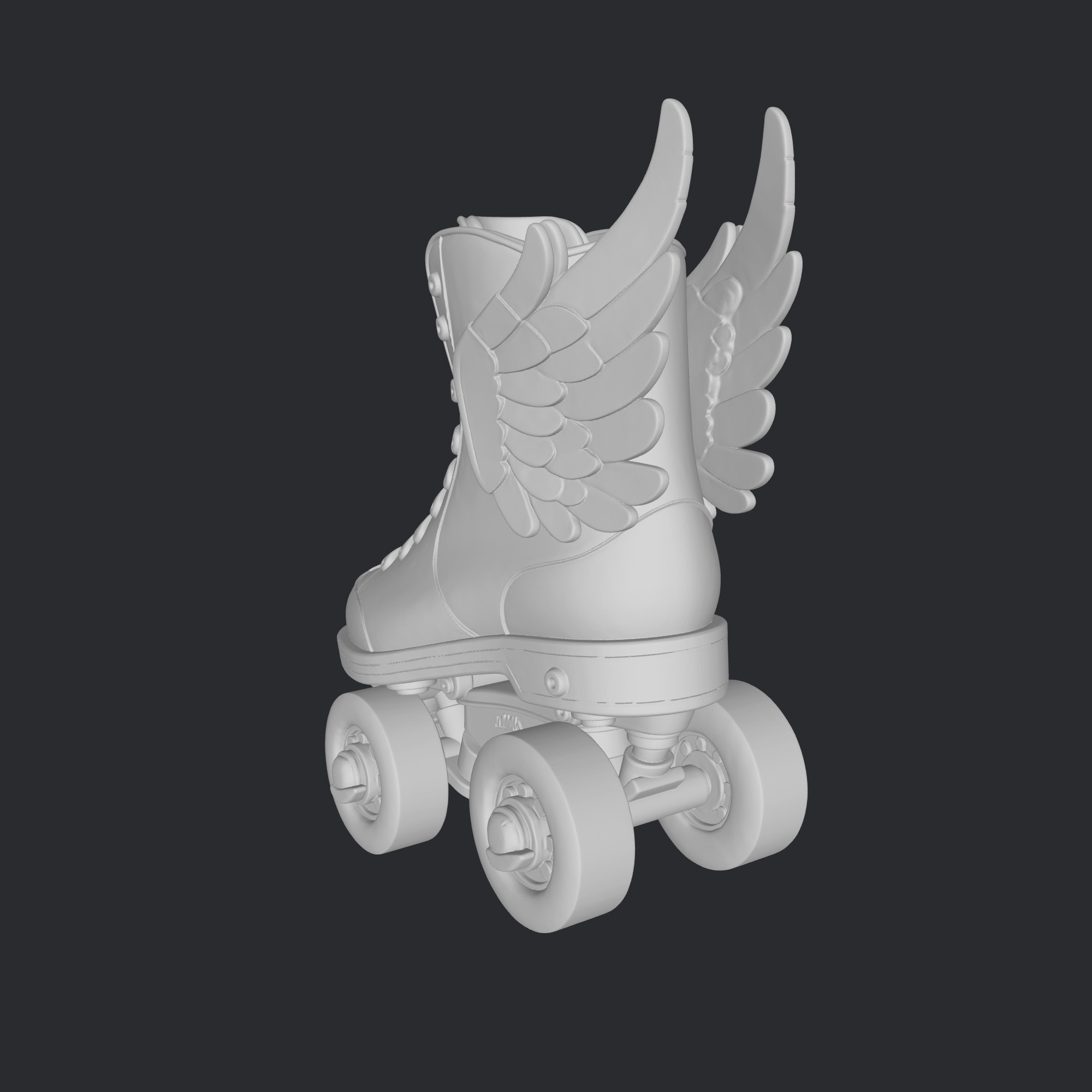 skate shoes  3D print model_3