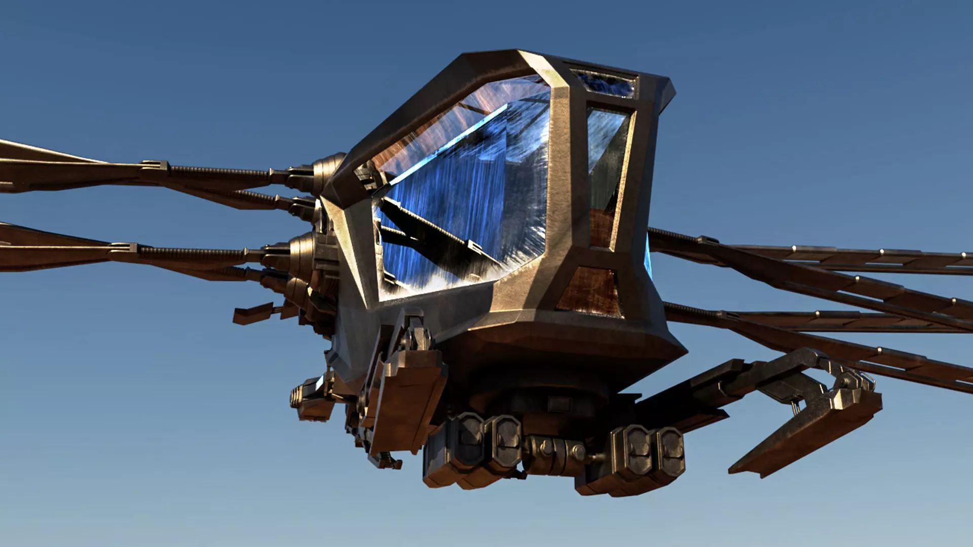 Aircraft helicopter-Atreides Ornithopter DUNE Low-poly 3D model