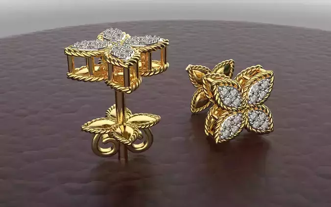 Roberto Coin Earrings 3D print model