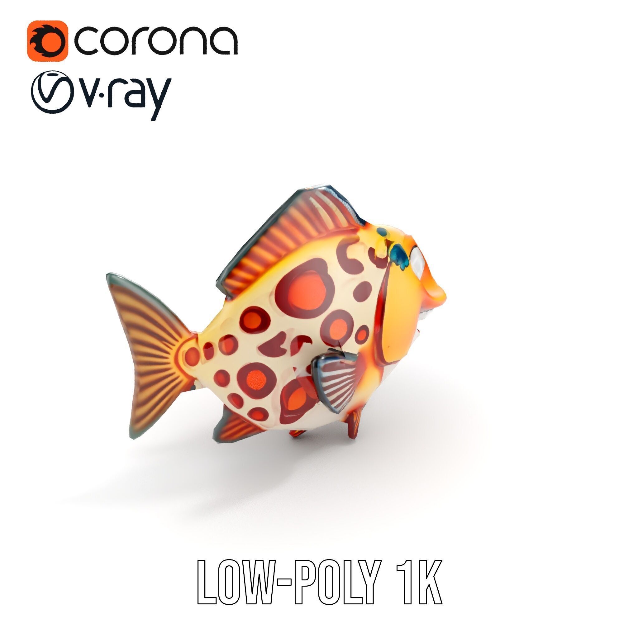 Cartoon Fish D Model Pack Low-poly 3D model_7