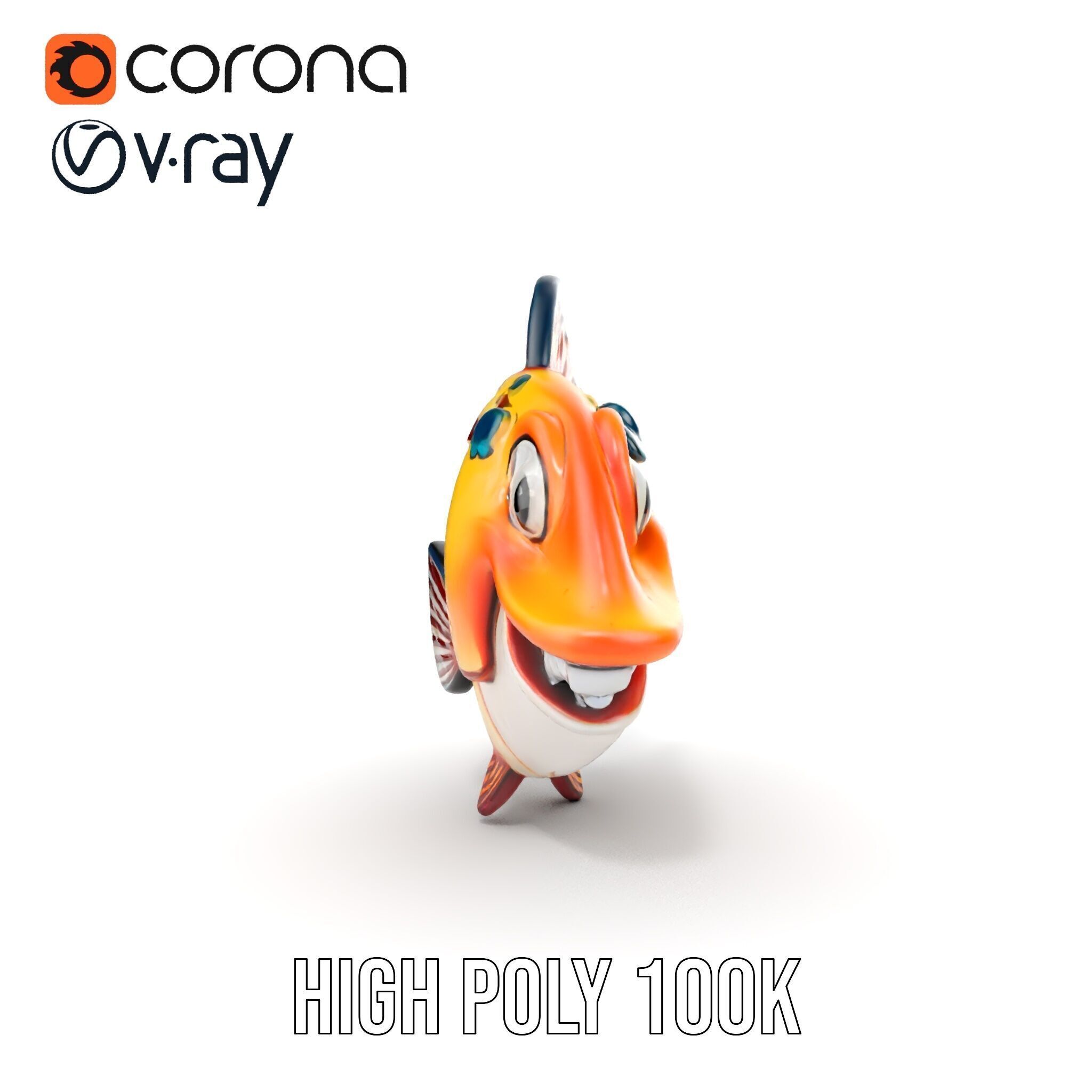 Cartoon Fish D Model Pack Low-poly 3D model_33