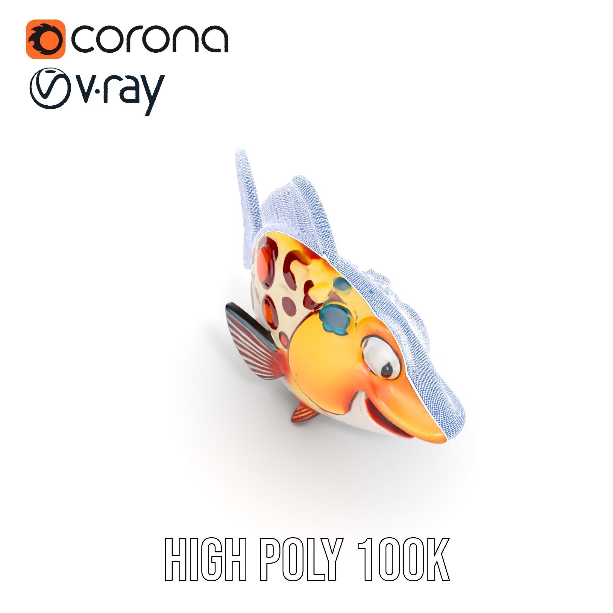 Cartoon Fish D Model Pack Low-poly 3D model_37
