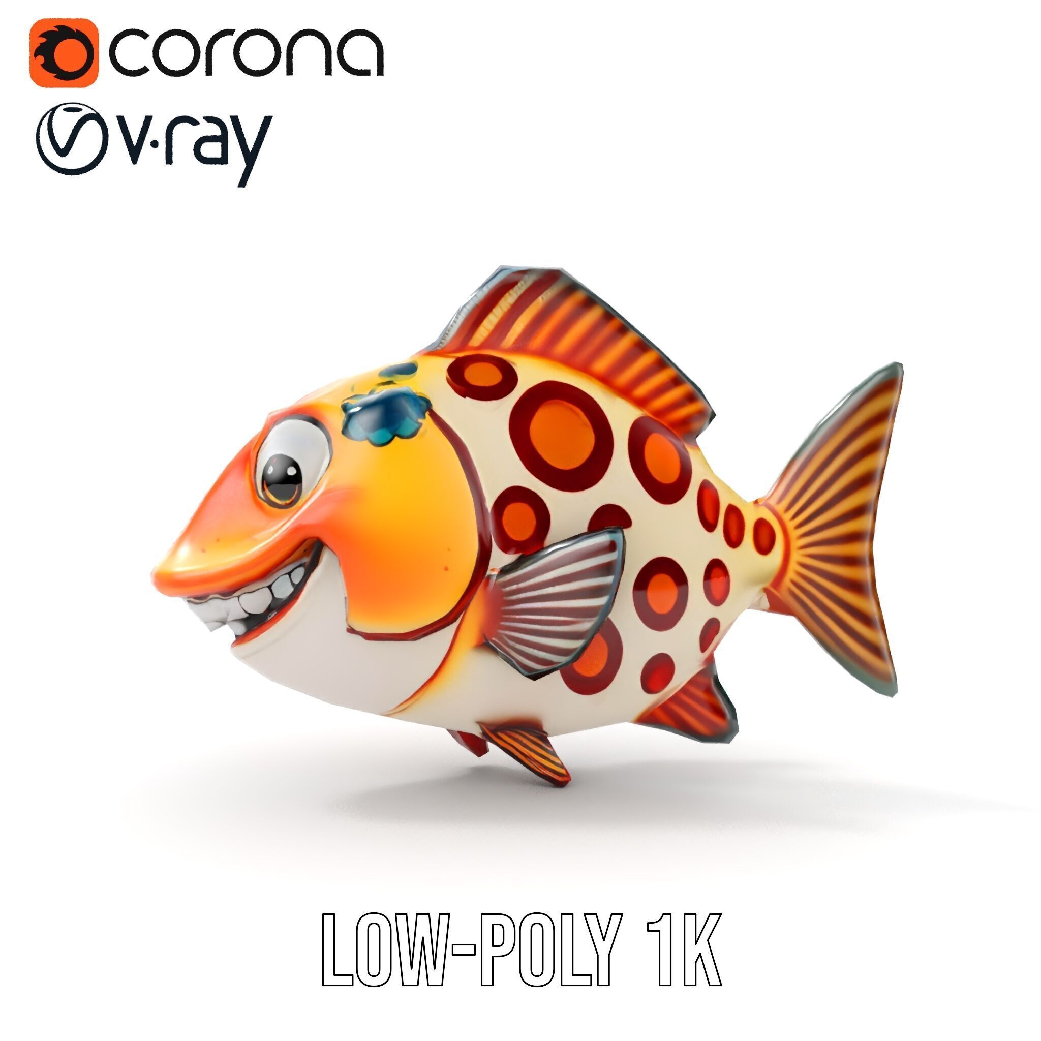 Cartoon Fish D Model Pack Low-poly 3D model_10