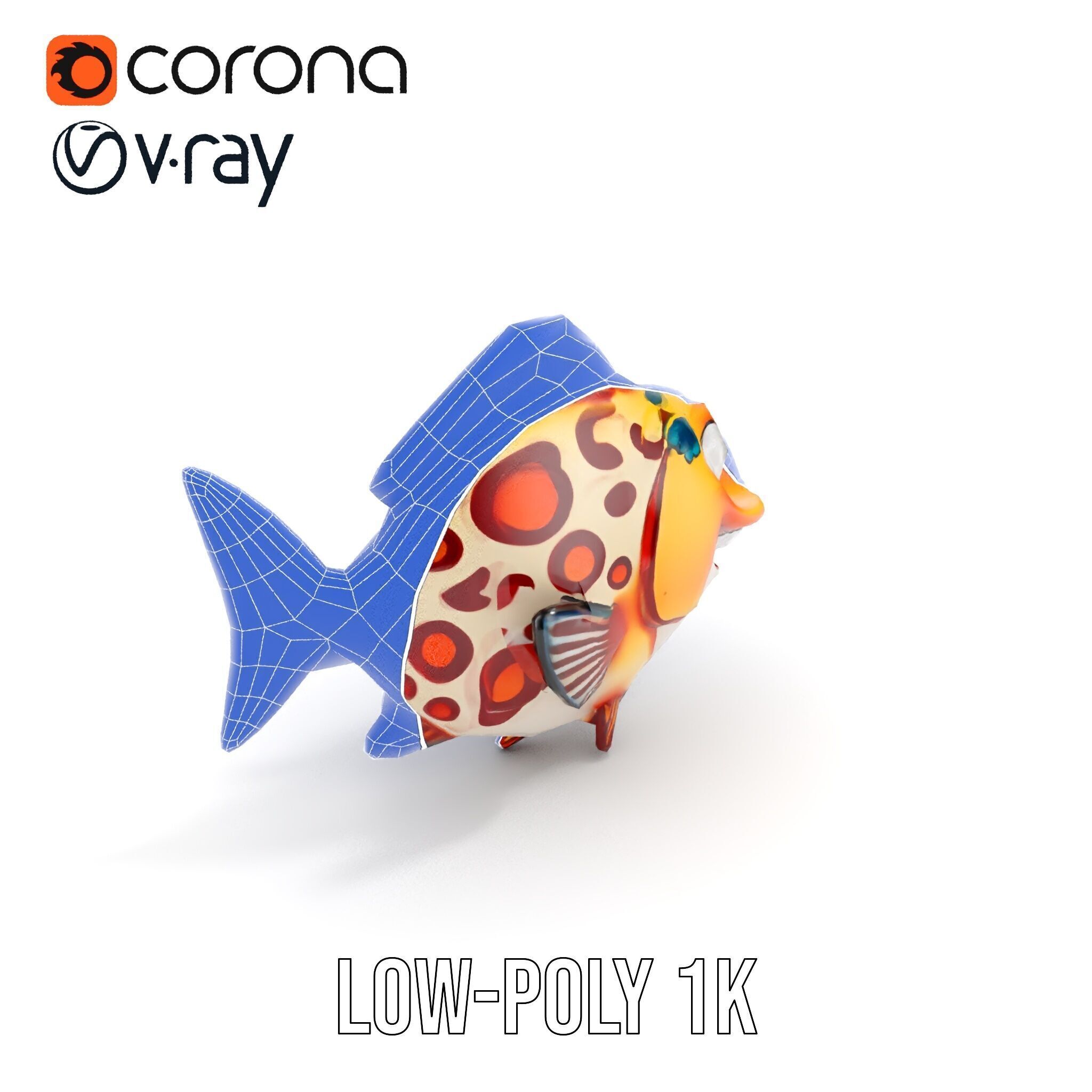 Cartoon Fish D Model Pack Low-poly 3D model_32