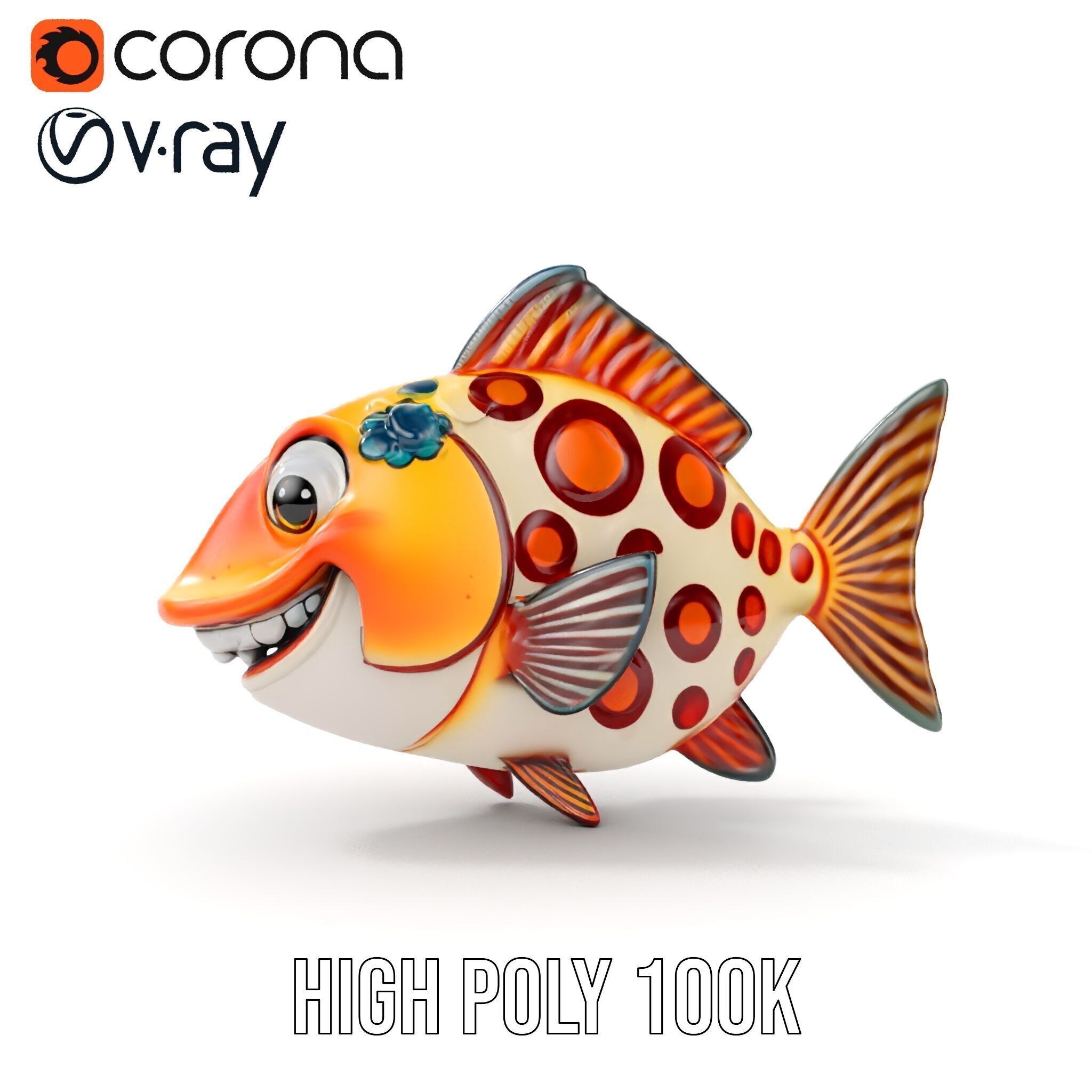 Cartoon Fish D Model Pack Low-poly 3D model_24