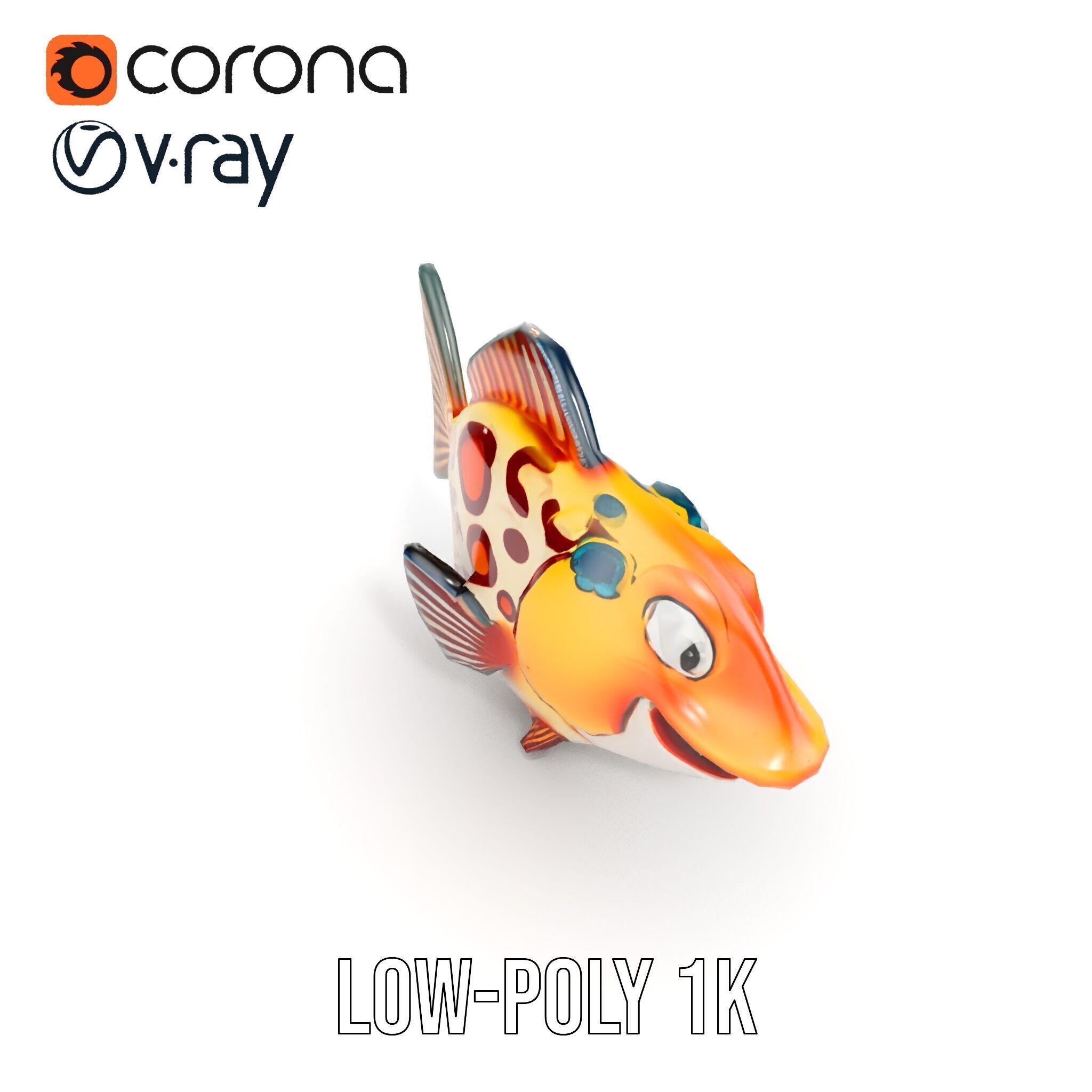 Cartoon Fish D Model Pack Low-poly 3D model_16