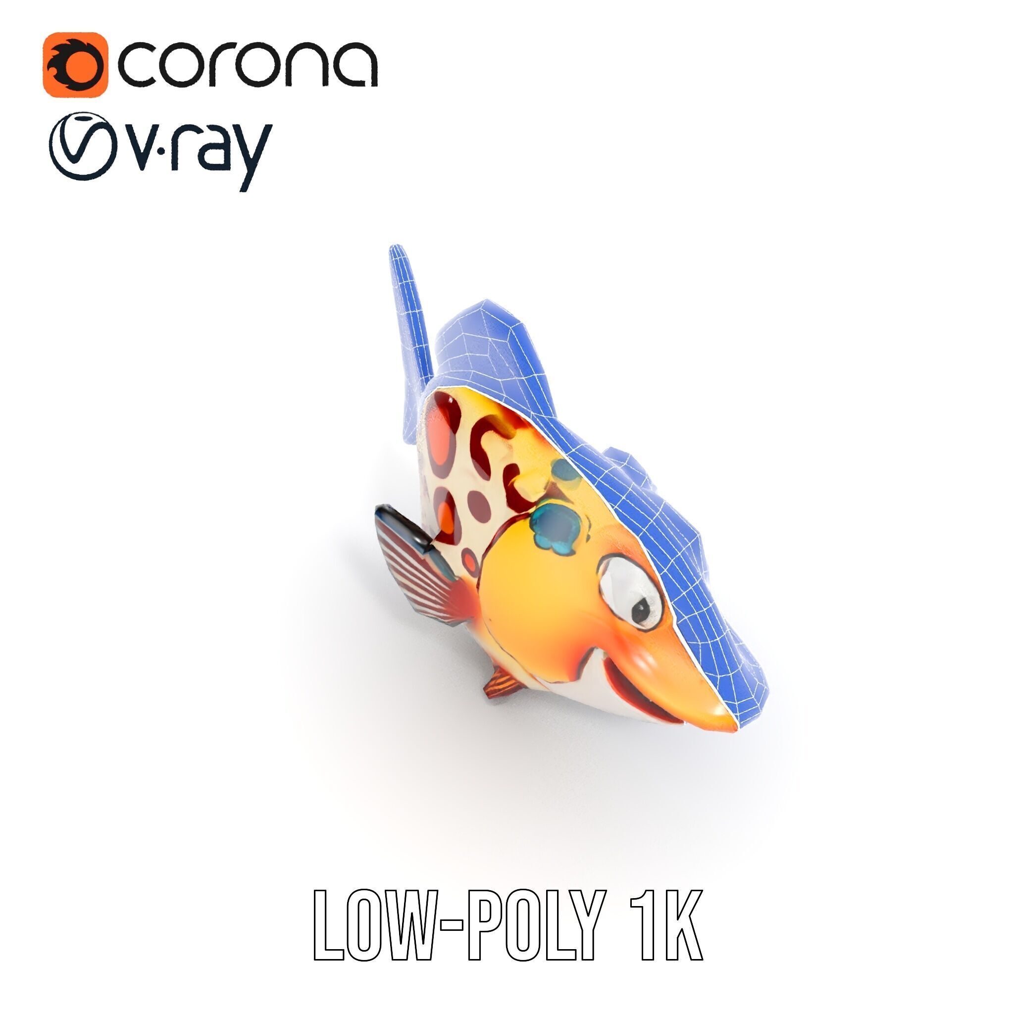 Cartoon Fish D Model Pack Low-poly 3D model_23